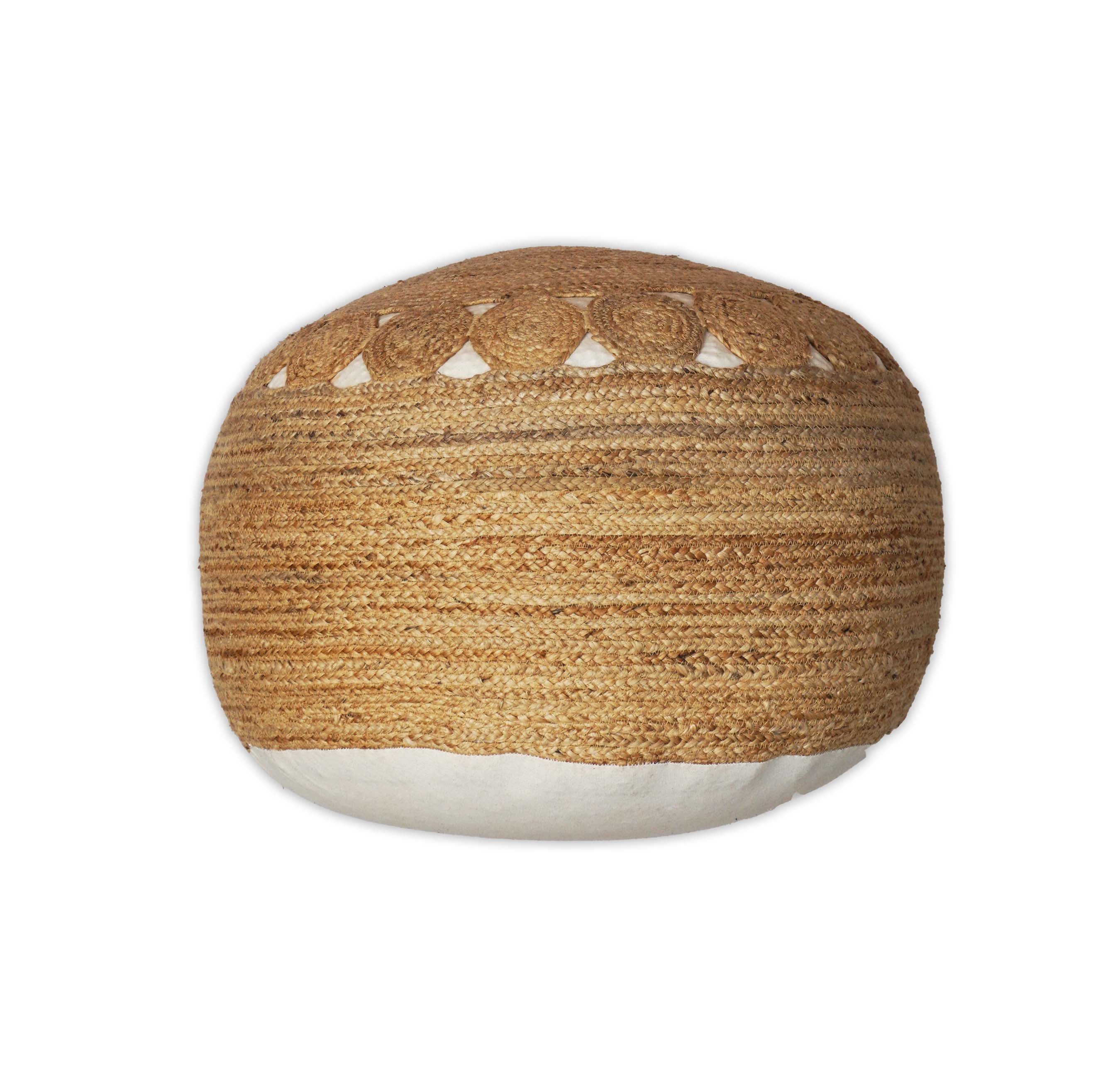 Jute Pouf | 70 cm x 70 cm x 45 cm | Nr. Z-1765