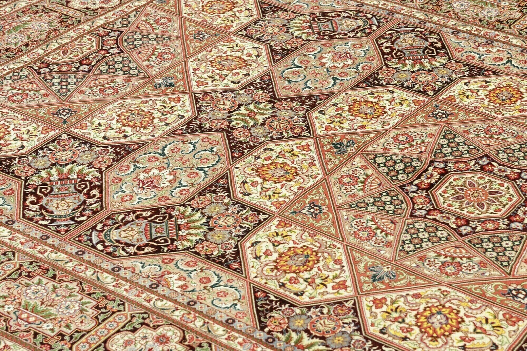 Ghom aus reiner Seide | 200 cm x 133 cm | Nr. 12-445645