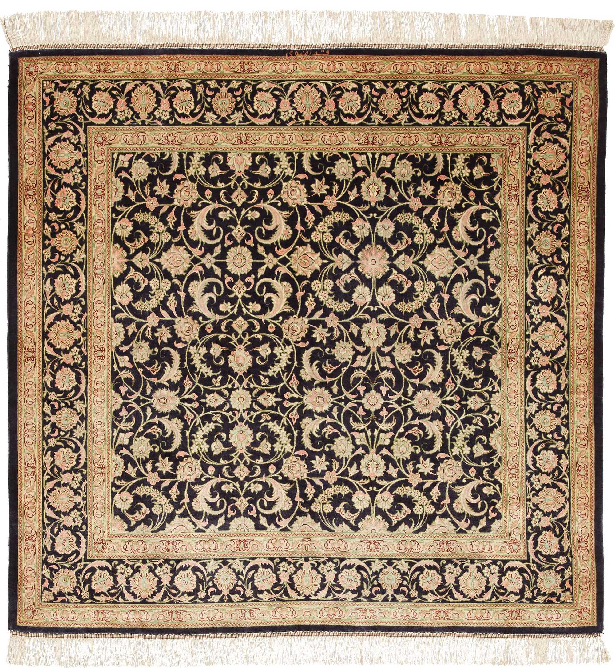 Ghom aus reiner Seide | 100 cm x 100 cm | Nr. 12-475109