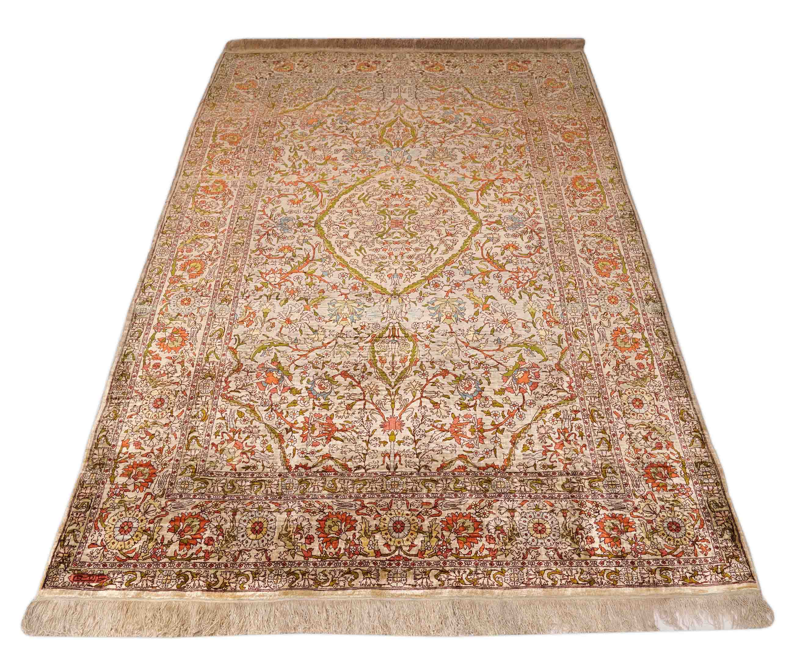 Hereke aus reiner Seide | 193 cm x 120 cm | Nr. Z-2675