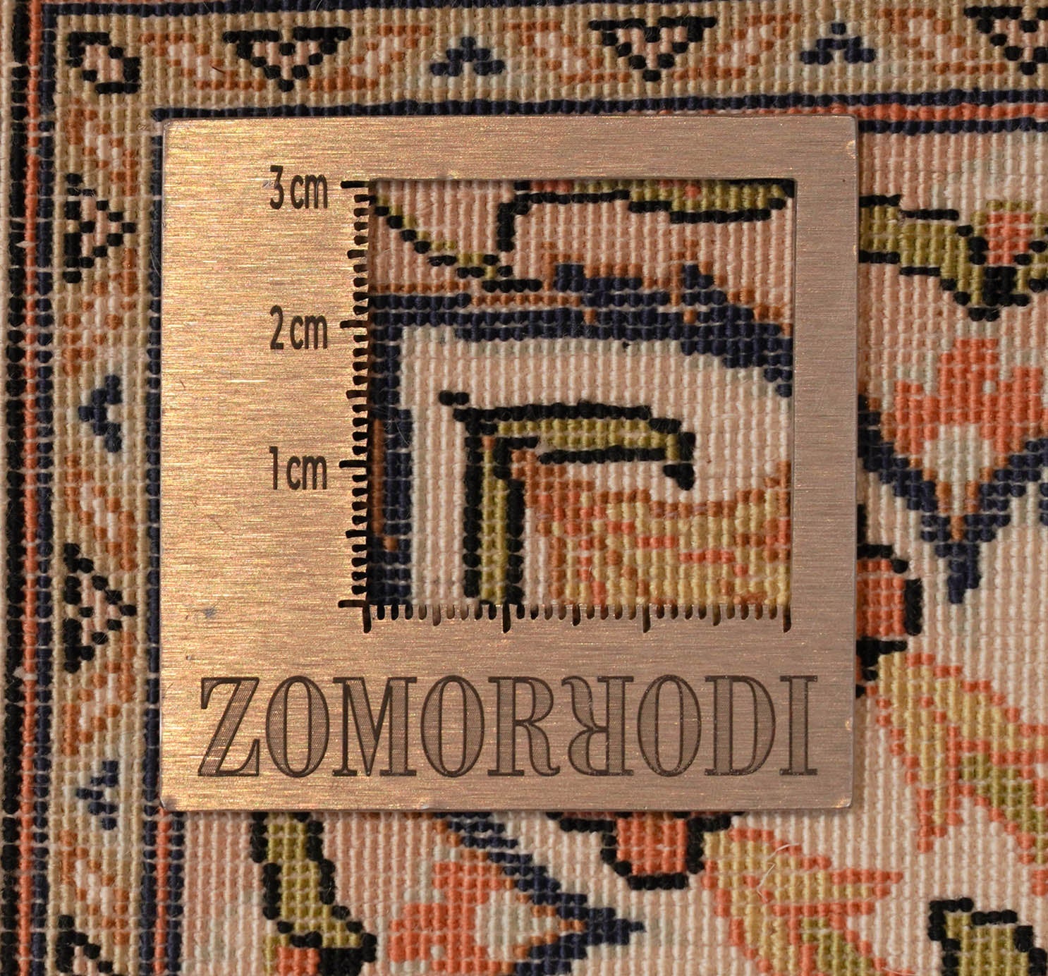 Kaschmir Teppich aus reiner Seide | 138 cm x 136 cm | Nr. Z-2687