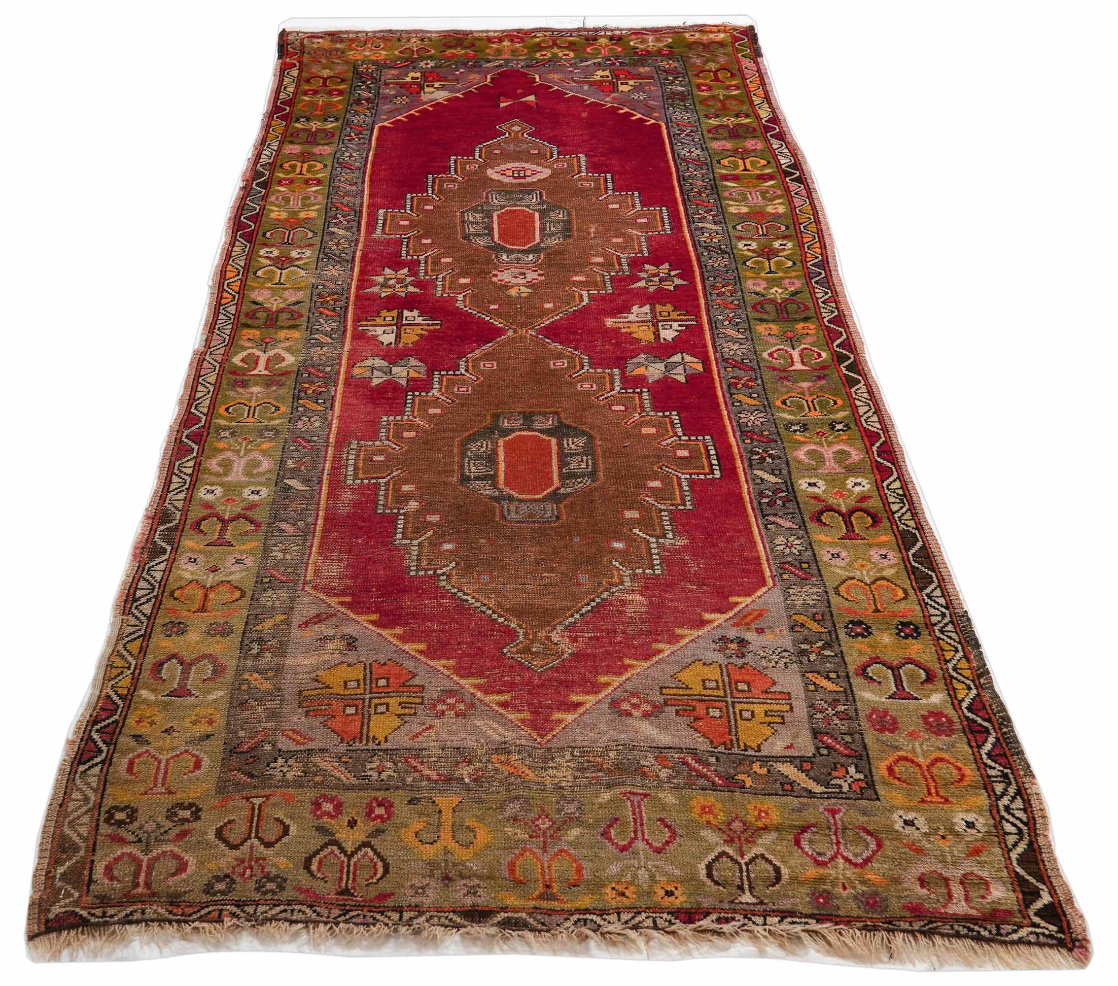 Alter Türkischer Orientteppich | 277 cm x 129 cm | Nr. Z-3099