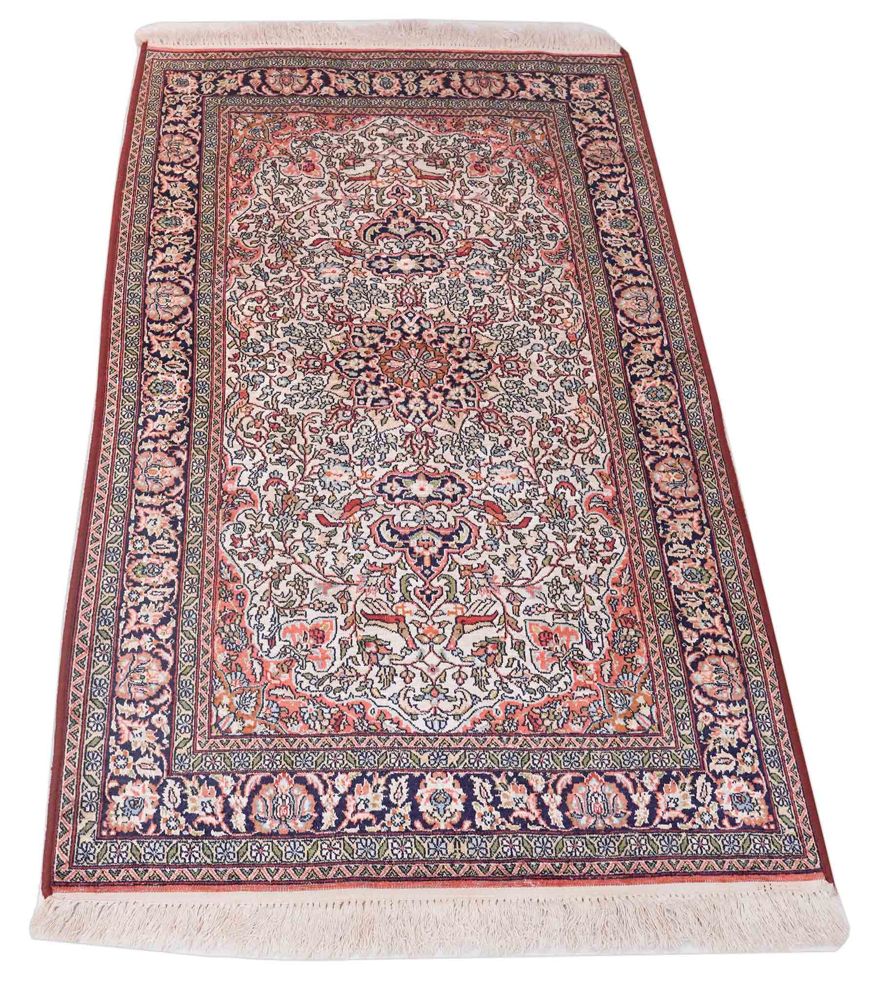 Kaschmir Teppich aus reiner Seide | 162 cm x 93 cm | Nr. Z-3265