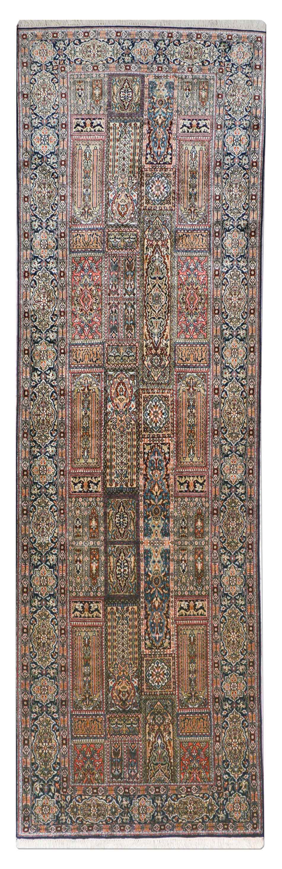 Kaschmir Teppich aus reiner Seide | 292 cm x 80 cm | Nr. Z-3423