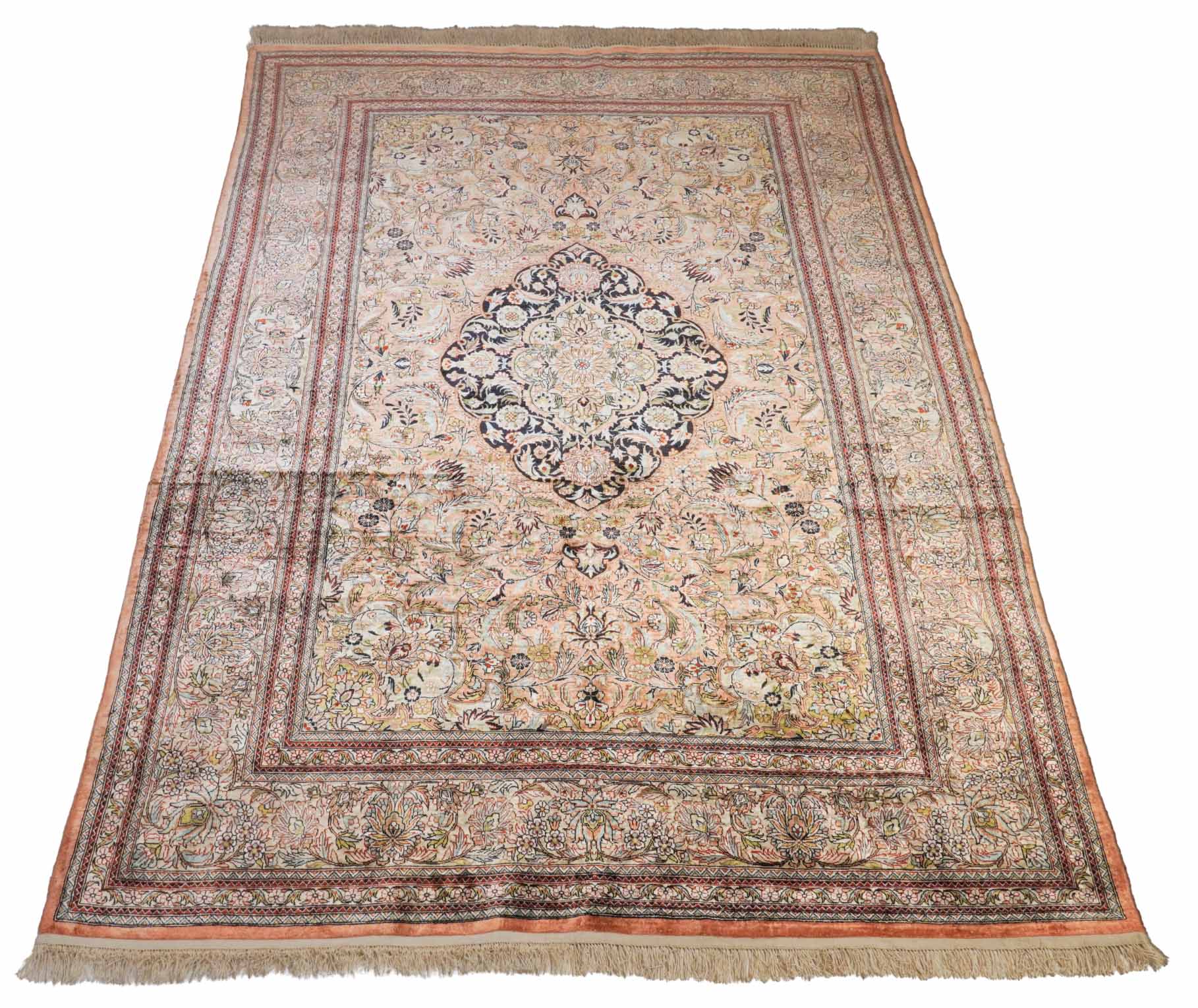 Chinesischer Ghom aus reiner Seide | 182 cm x 122 cm | Nr. Z-3499