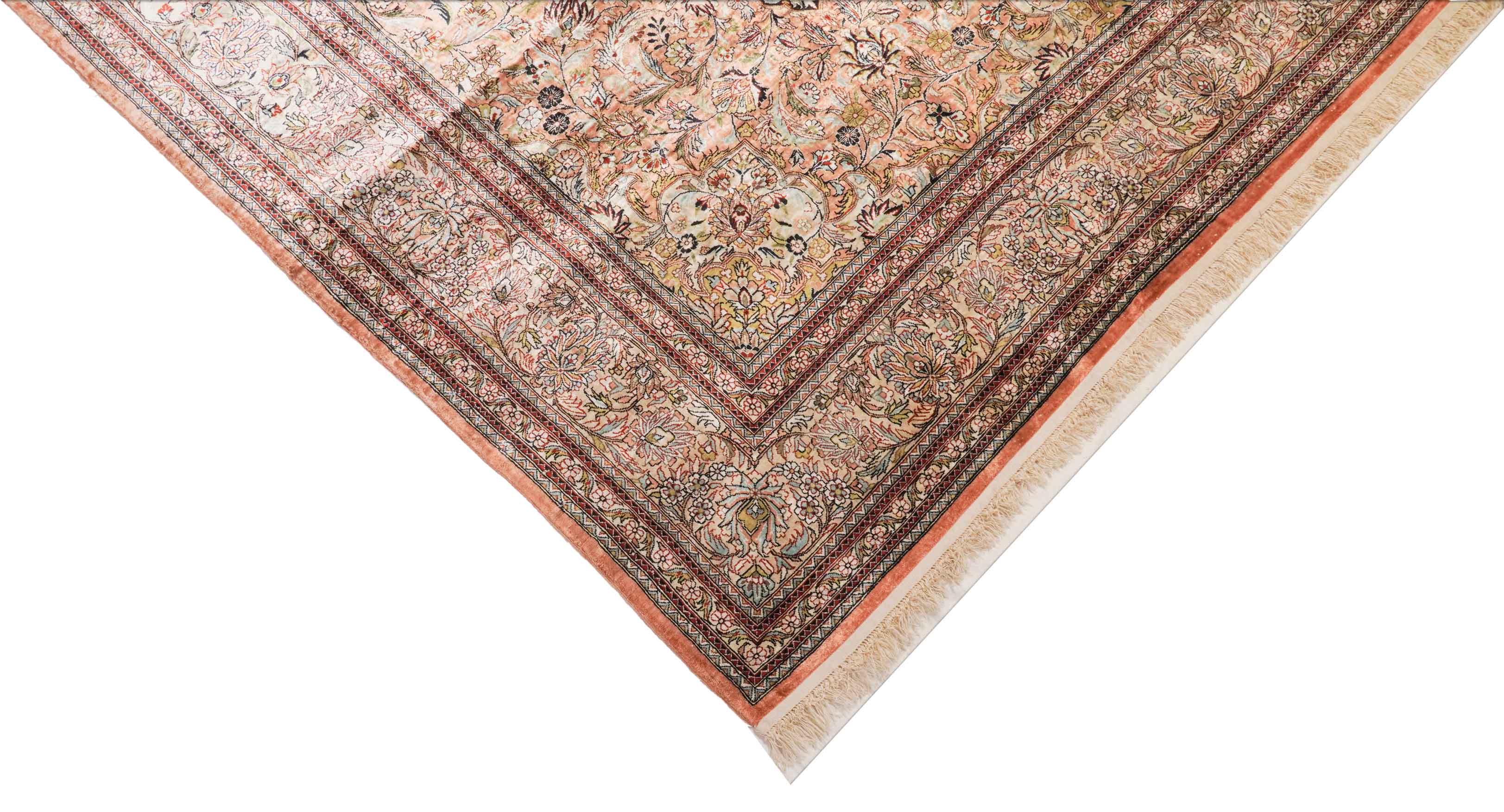 Chinesischer Ghom aus reiner Seide | 182 cm x 122 cm | Nr. Z-3499