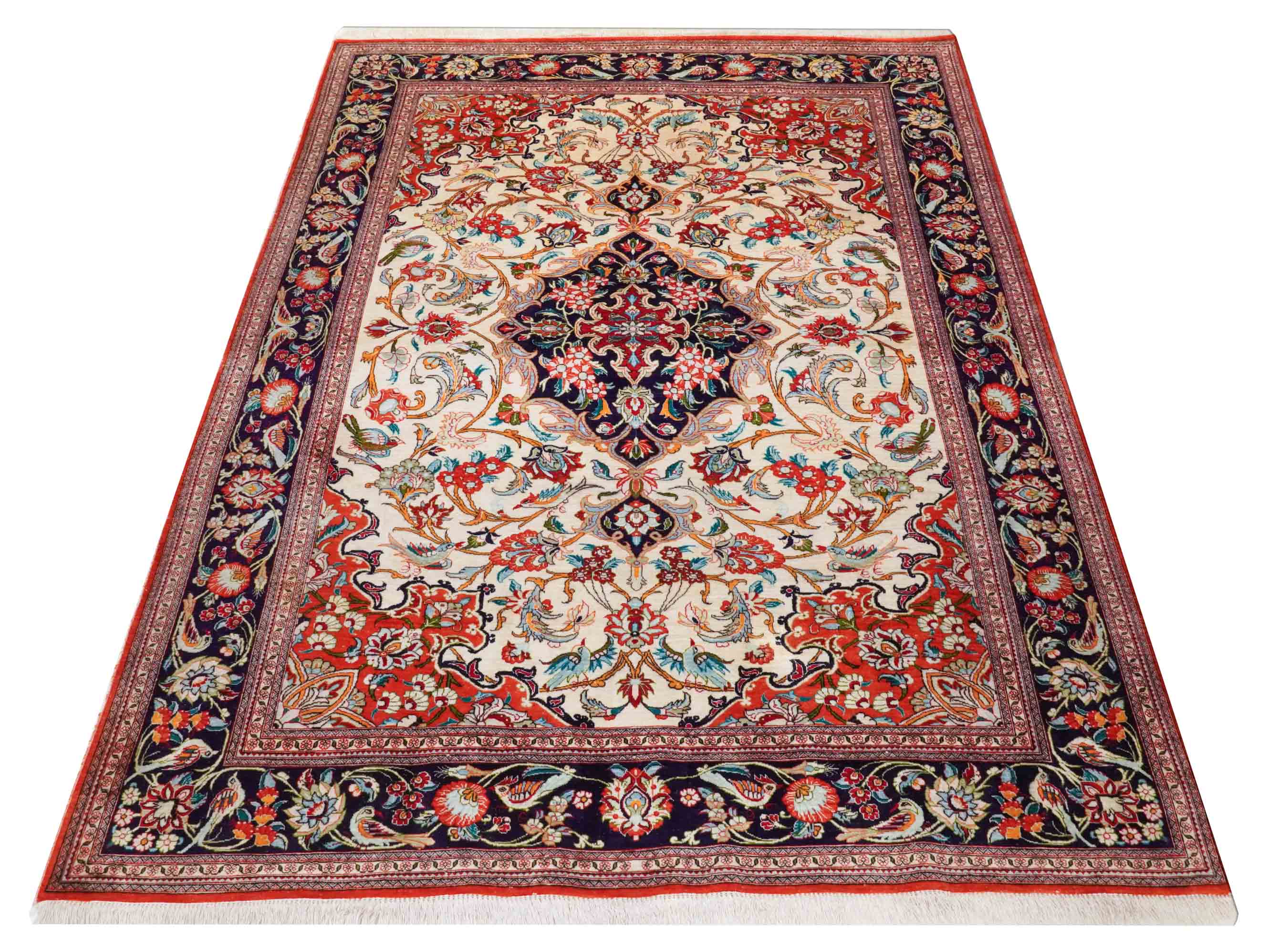 Ghom aus reiner Seide | 198 cm x 139 cm | Nr. Z-3723