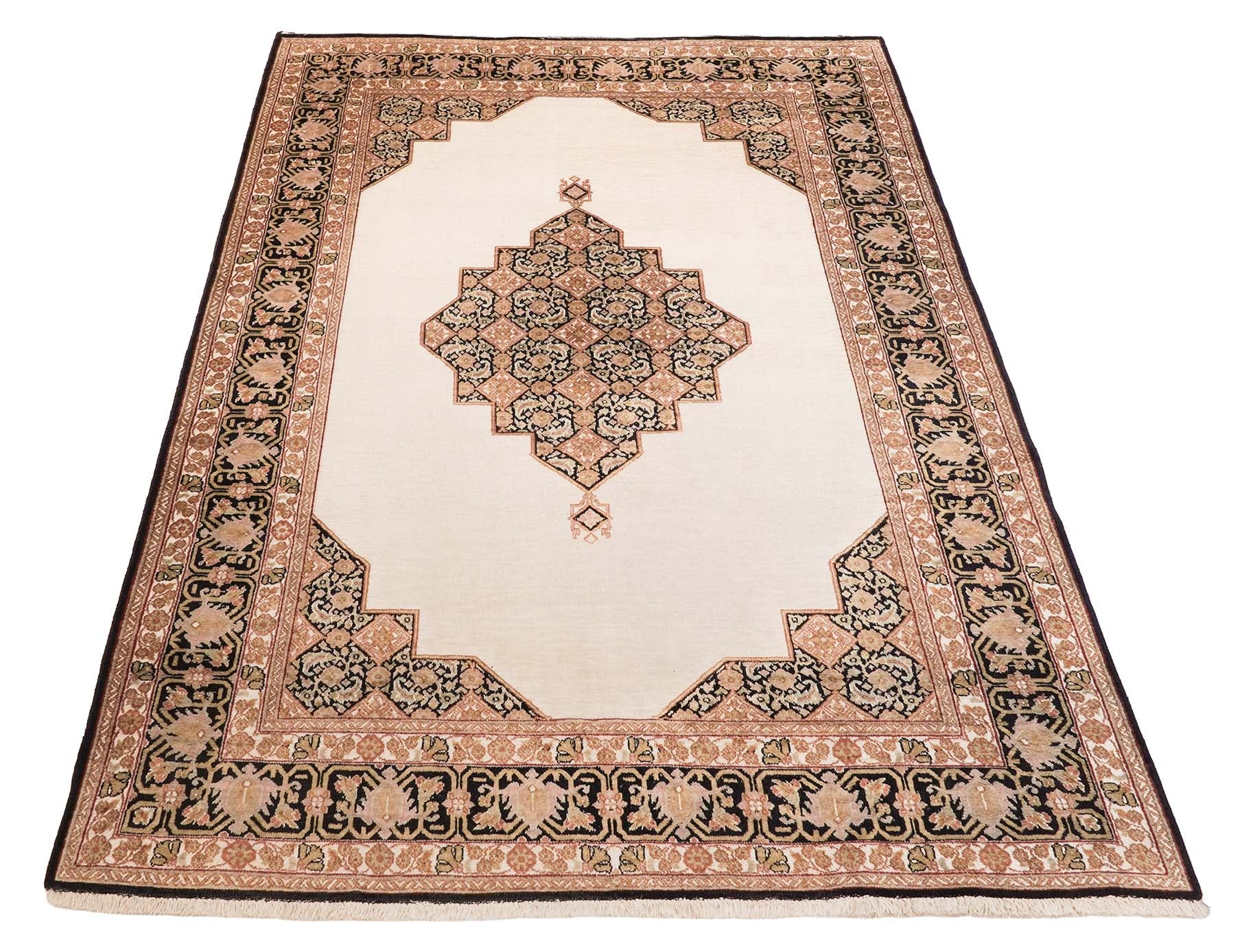 Kaschmir Teppich aus reiner Seide | 186 cm x 120 cm | Nr. Z-4249