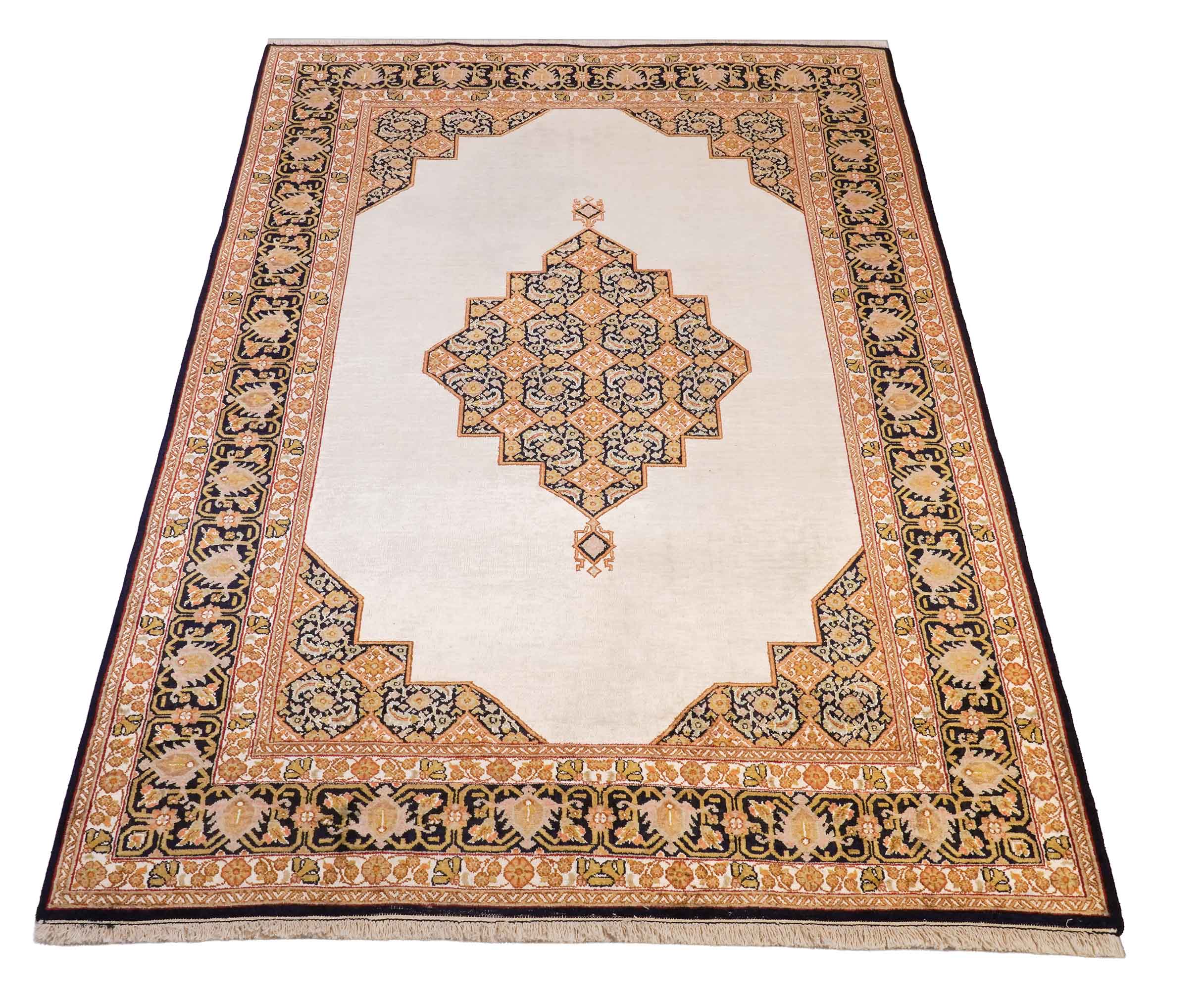 Kaschmir Teppich aus reiner Seide | 186 cm x 120 cm | Nr. Z-4249