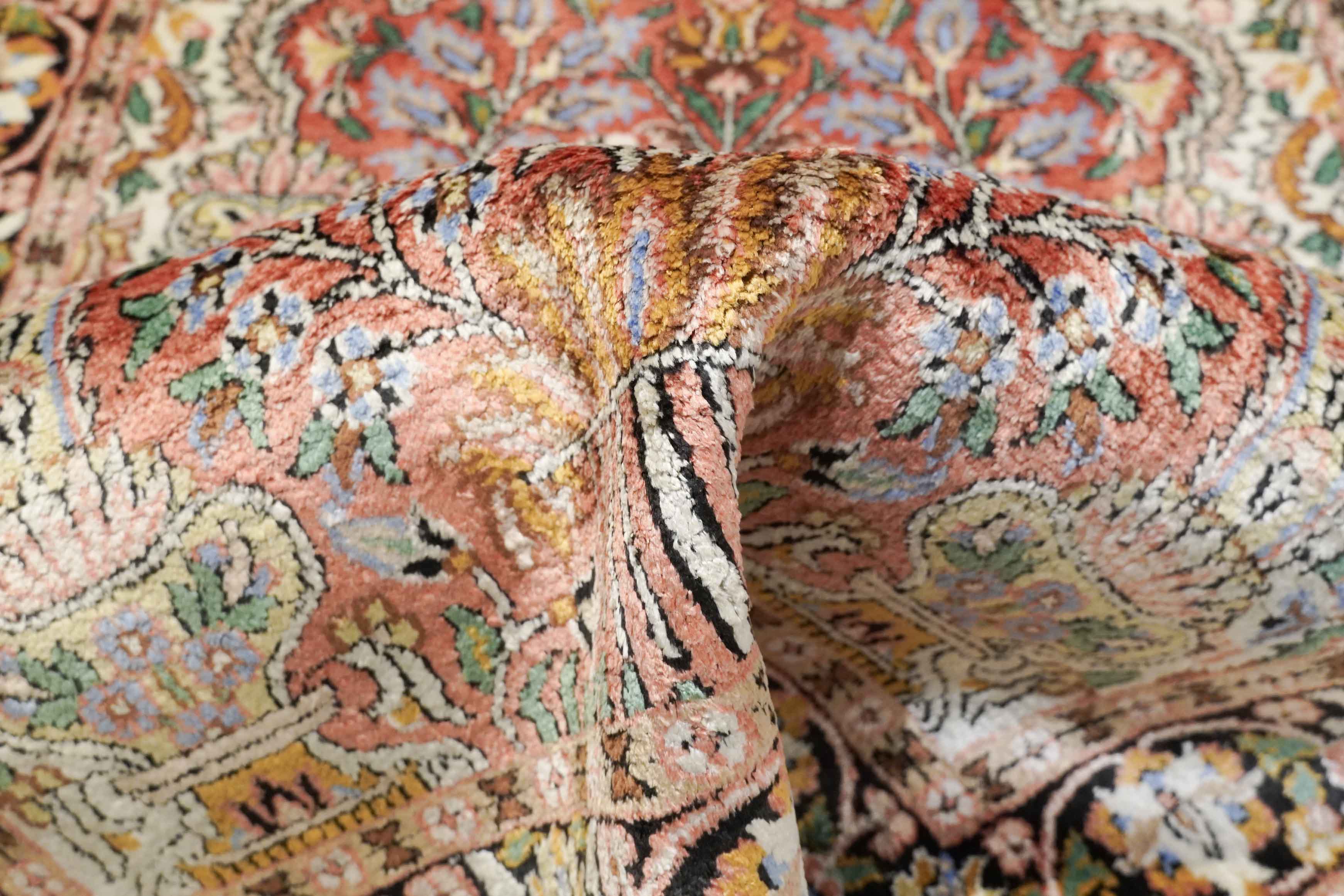 Kaschmir Teppich aus merzerisierter Baumwolle | 124 cm x 77 cm | Nr. Z-4297