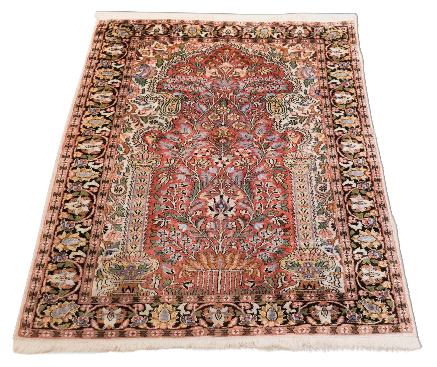 Kaschmir Teppich aus merzerisierter Baumwolle | 124 cm x 77 cm | Nr. Z-4297