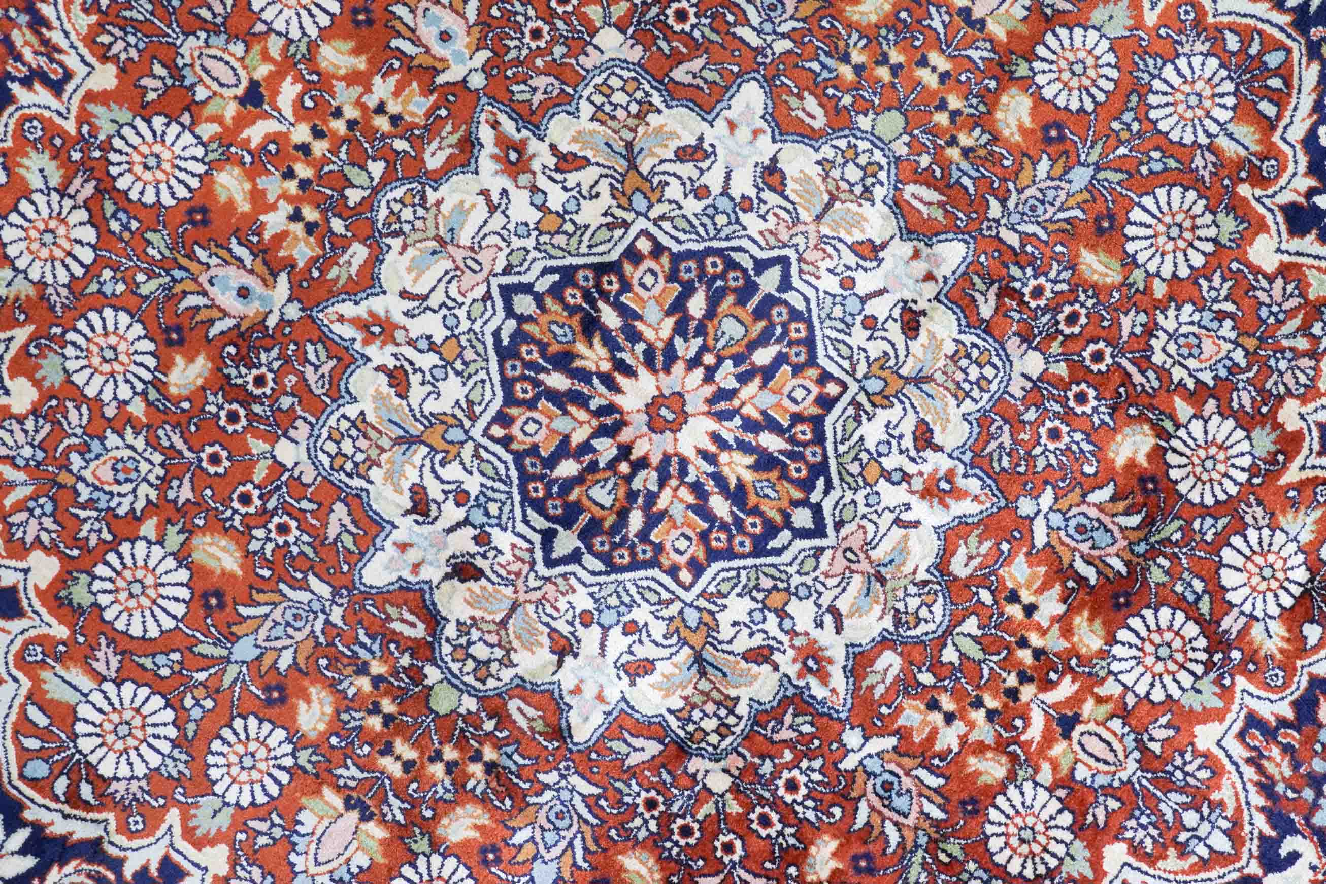 Kaschmir Teppich aus reiner Seide | 363 cm x 363 cm | Nr. Z-4485