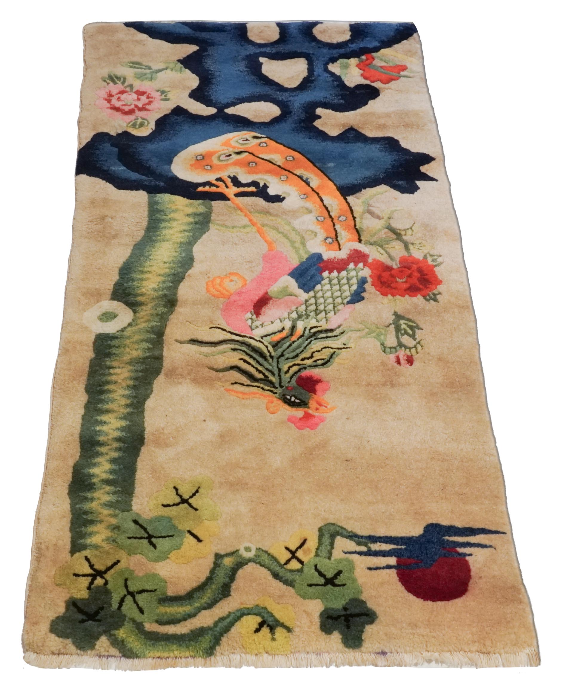 Antiker China Teppich | 141 cm x 71 cm | Nr. Z-4604