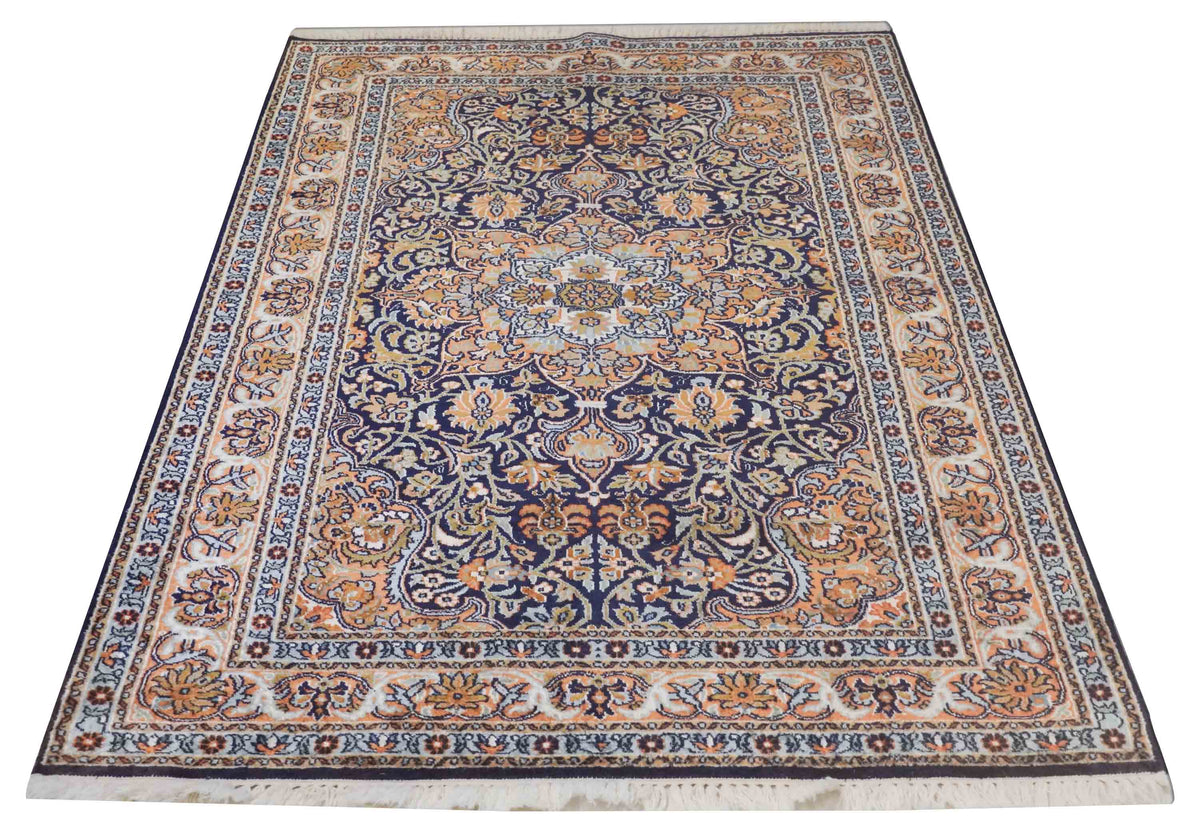 Kaschmir Teppich aus merzerisierter Baumwolle | 154 cm x 97 cm | Nr. Z-4629