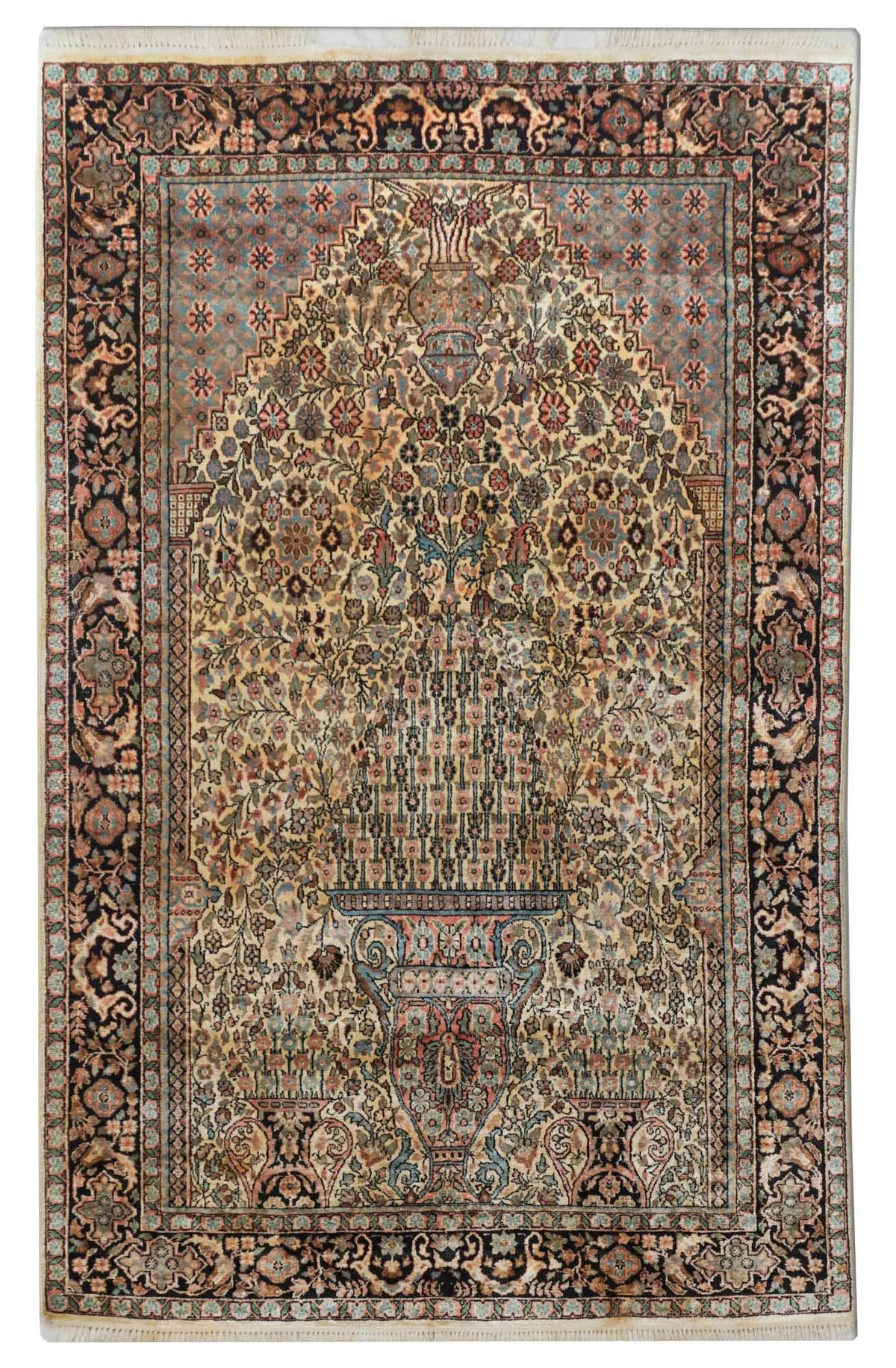 Kaschmir Teppich aus reiner Seide | 195 cm x 118 cm | Nr. Z-4640