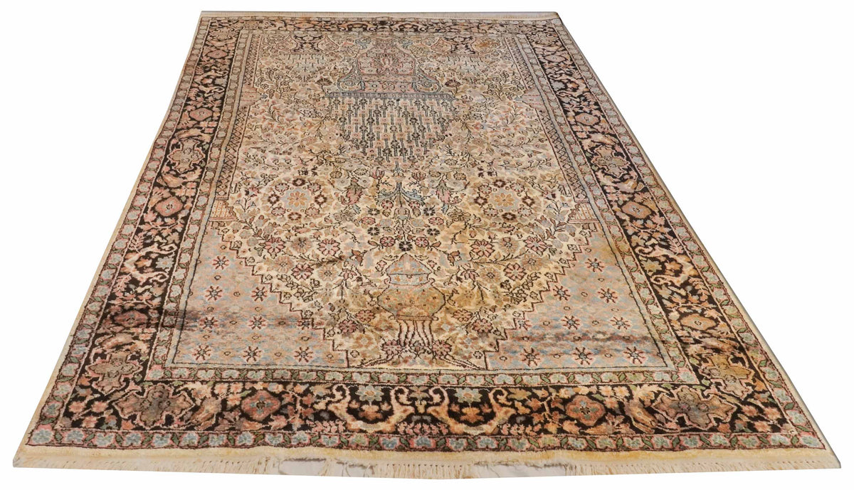 Kaschmir Teppich aus reiner Seide | 195 cm x 118 cm | Nr. Z-4640