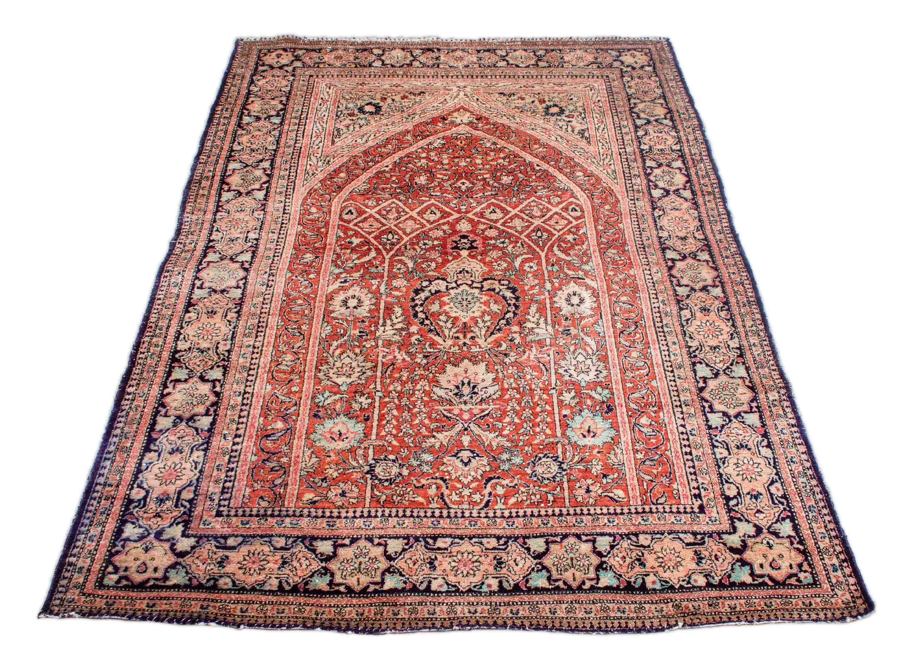 Alter Ghom aus reiner Seide | 205 cm x 130 cm | Nr. 10345