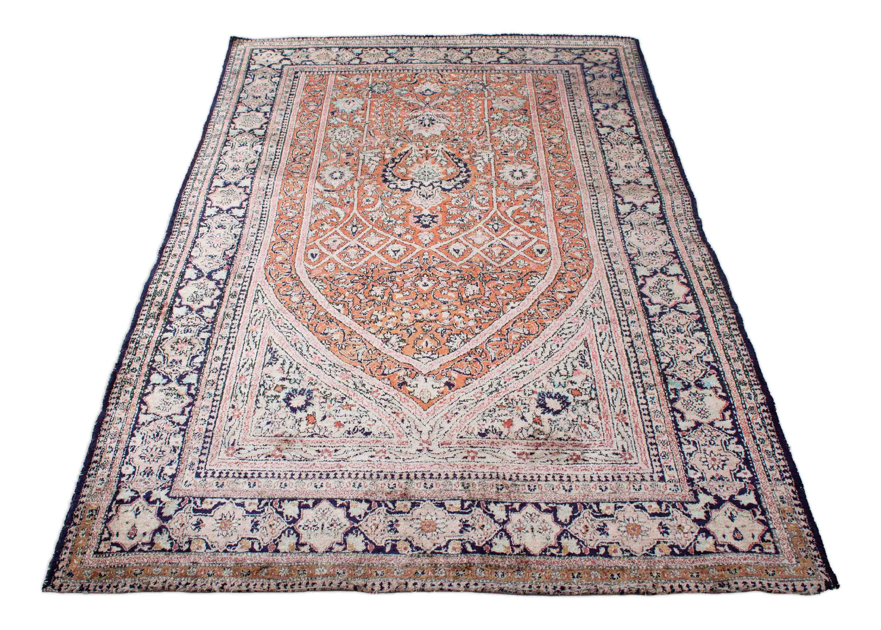 Alter Ghom aus reiner Seide | 205 cm x 130 cm | Nr. 10345