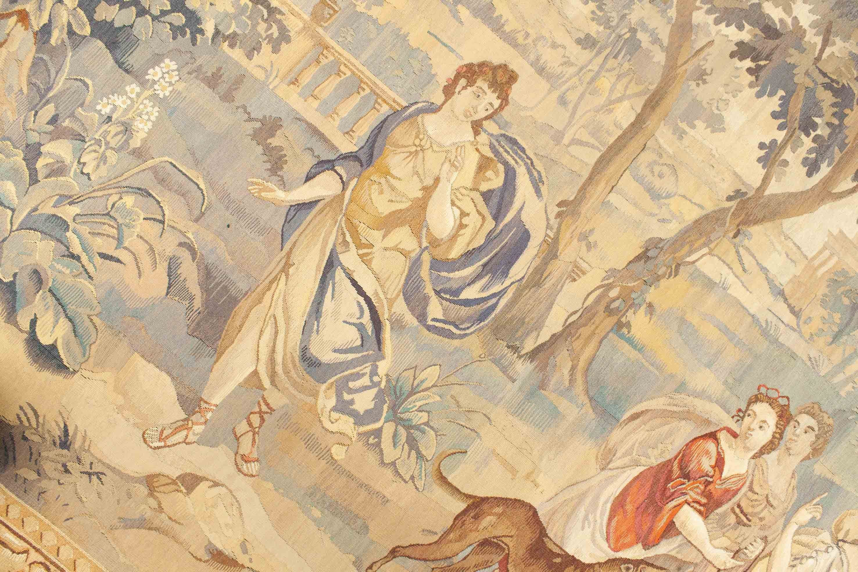 Eine Fotoaufnahme eines Tapisserie Teppich Teppichs.