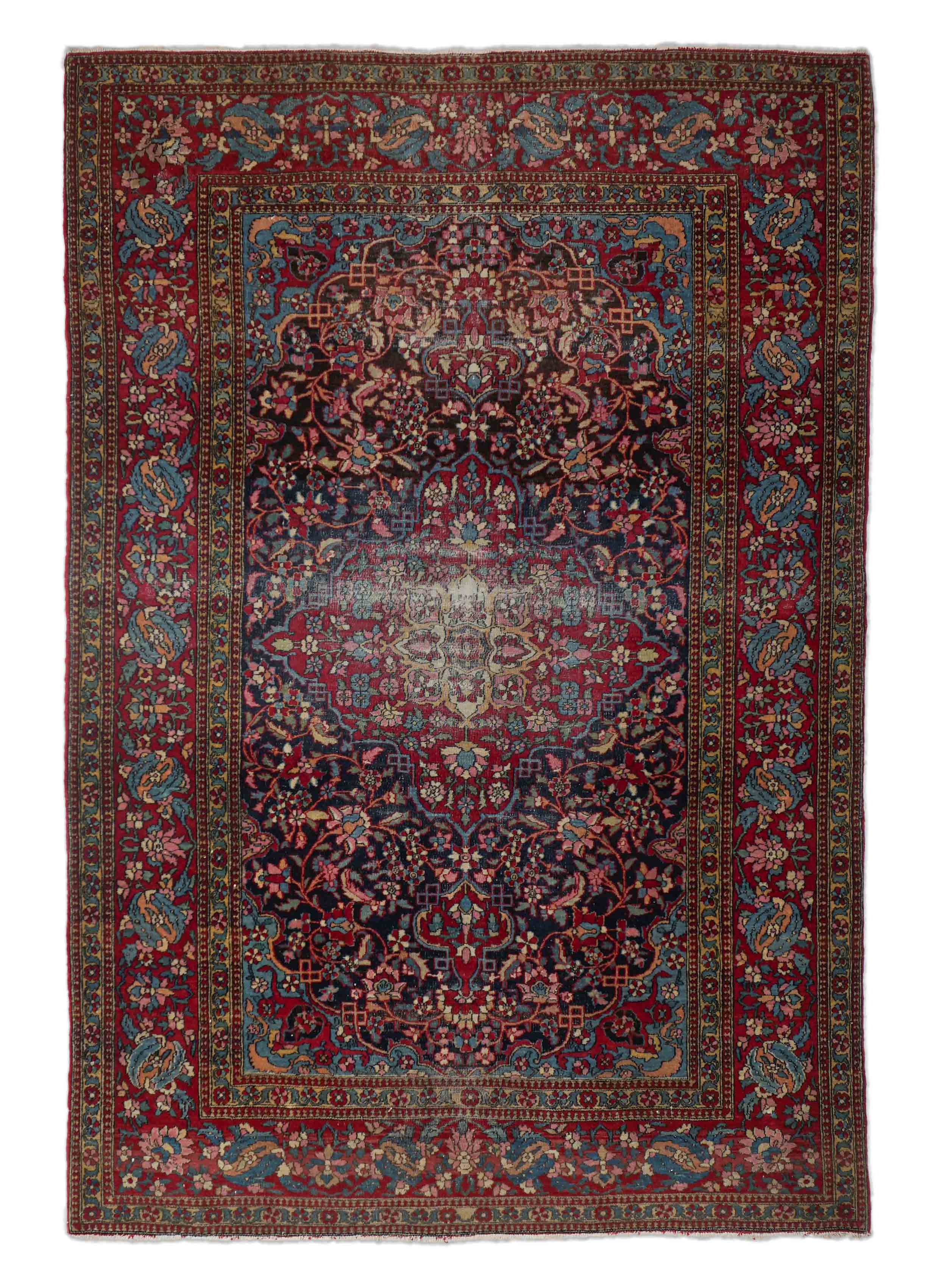 Eine Fotoaufnahme eines Isfahan Teppichs.