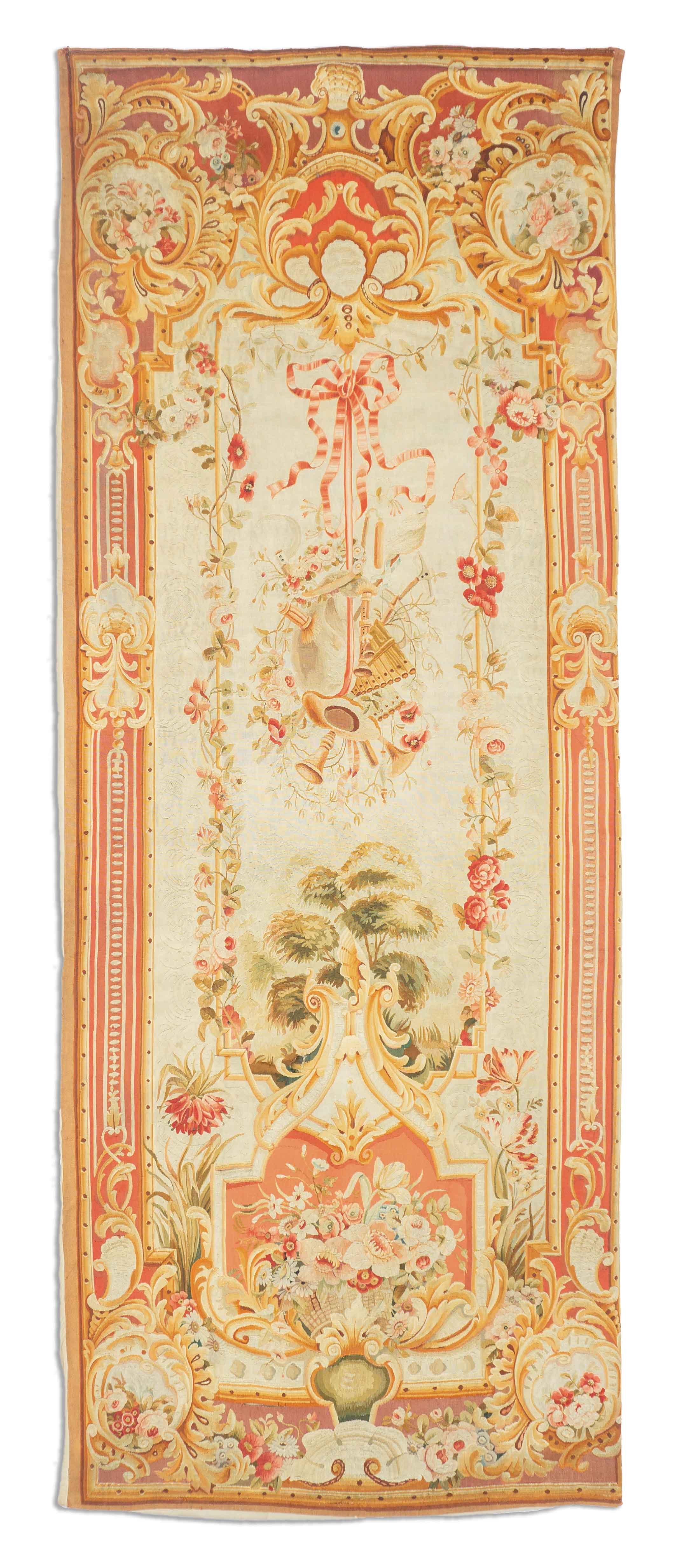 Eine Fotoaufnahme eines Aubusson Teppichs.