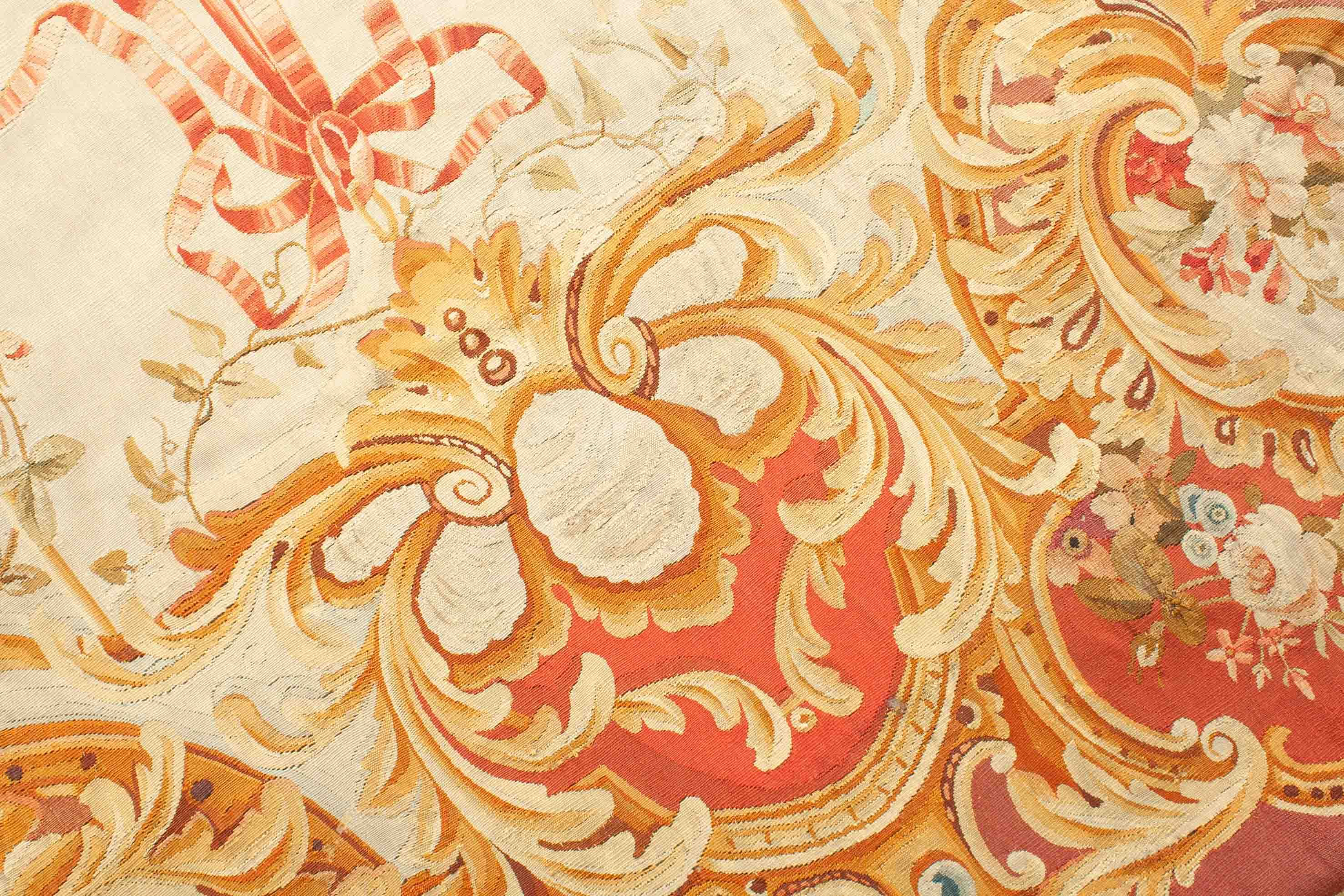 Eine Fotoaufnahme eines Aubusson Teppichs.