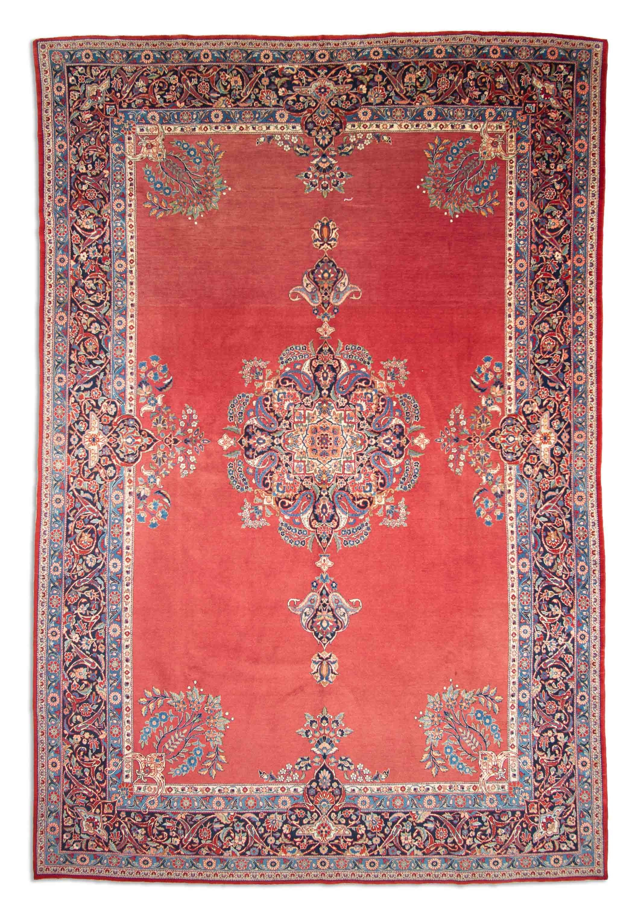 Eine Fotoaufnahme eines Keshan Teppichs.