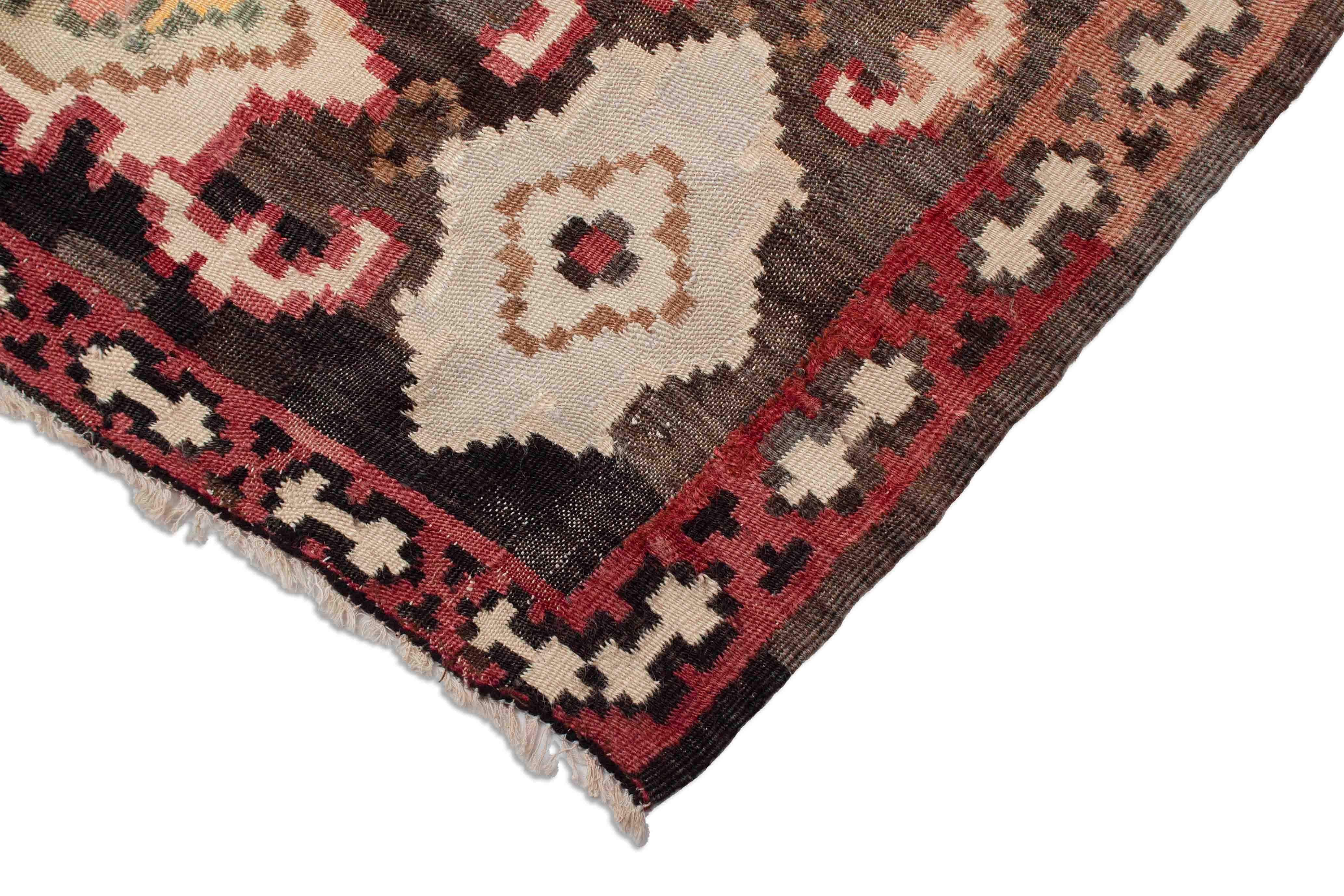 Eine Fotoaufnahme eines Kelim Teppichs.