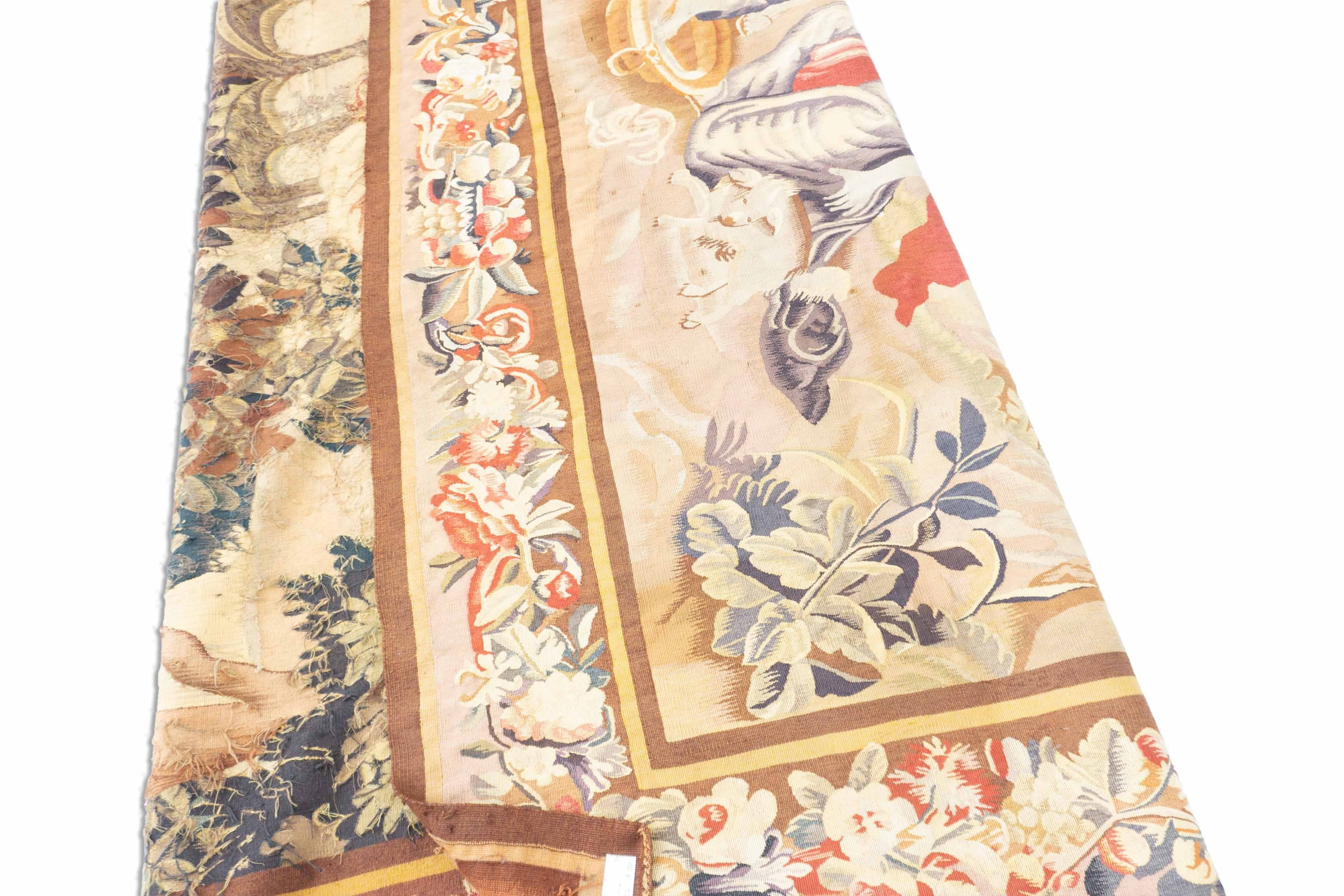 Eine Fotoaufnahme eines Tapisserie Teppich Teppichs.