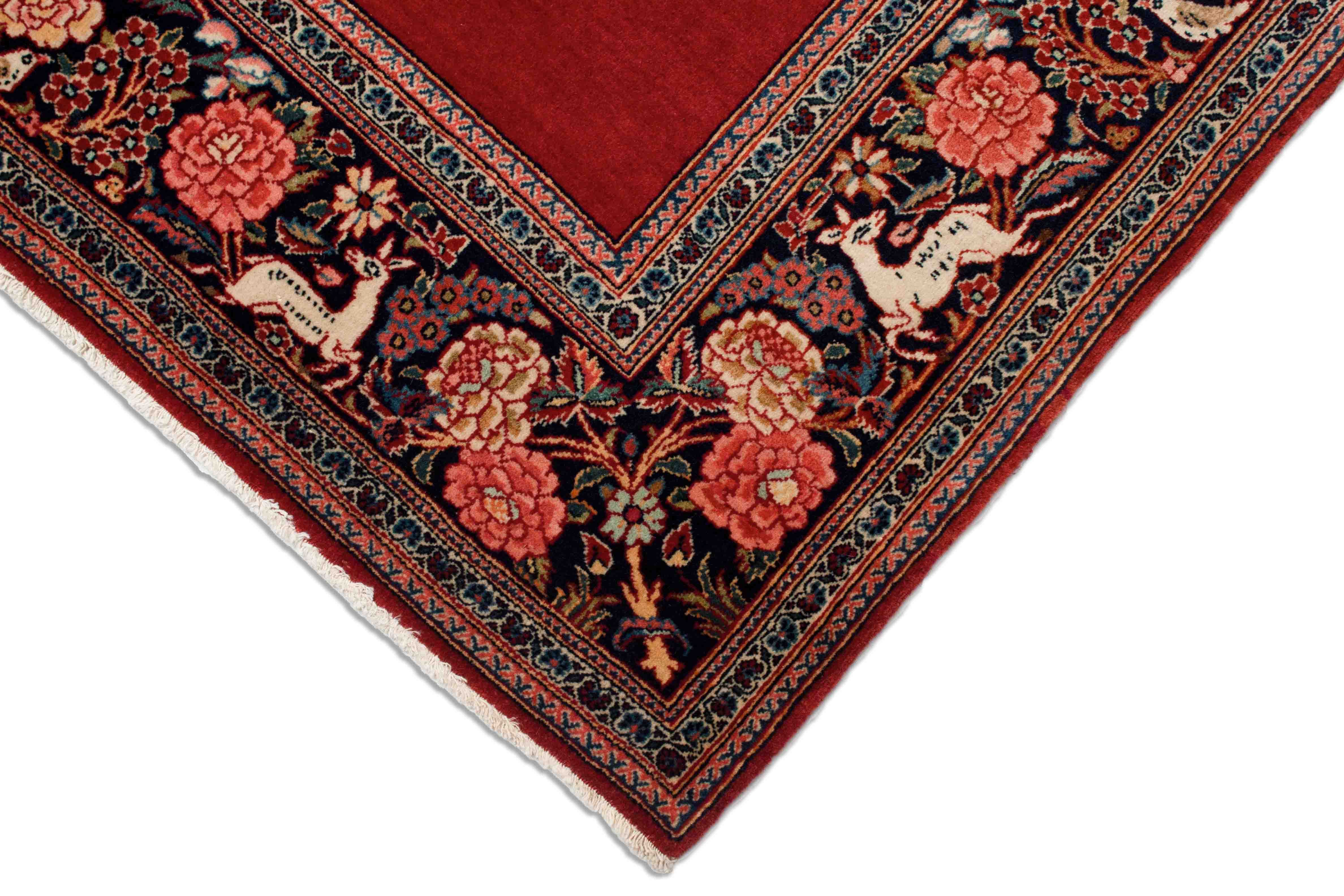 Eine Fotoaufnahme eines Keshan Teppichs.