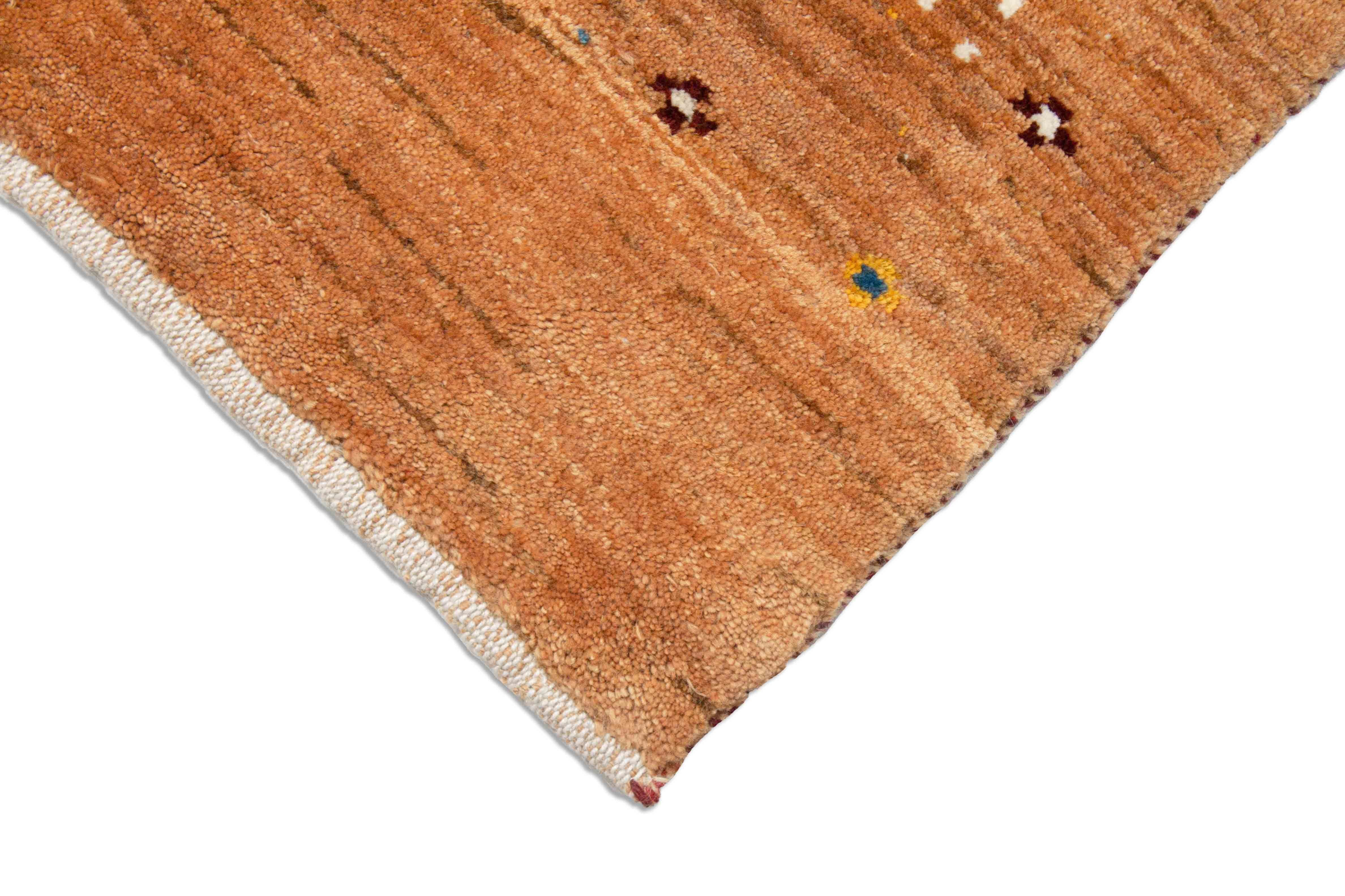 Eine Fotoaufnahme eines Gabbeh Teppichs.