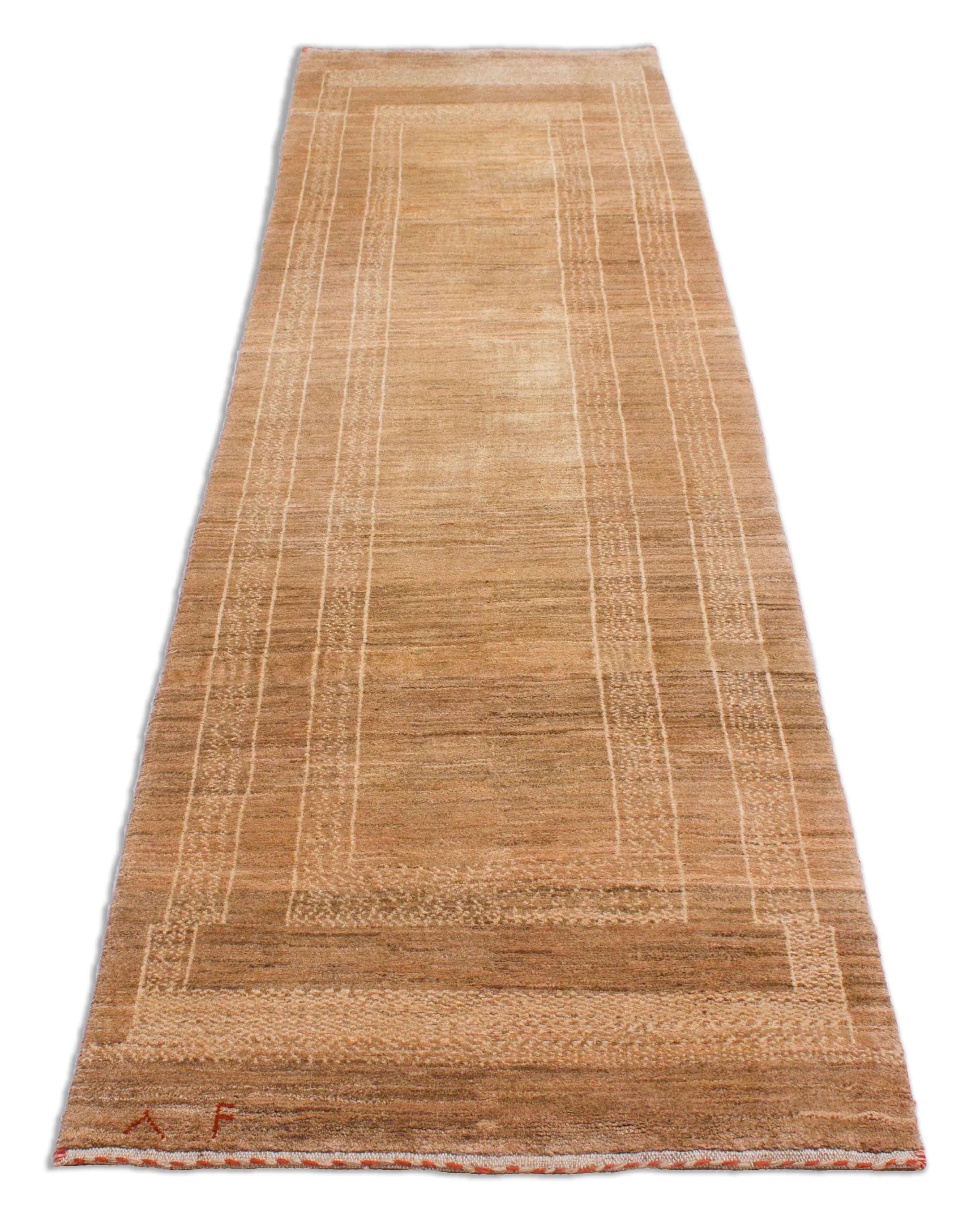 Eine Fotoaufnahme eines Gabbeh Teppichs.