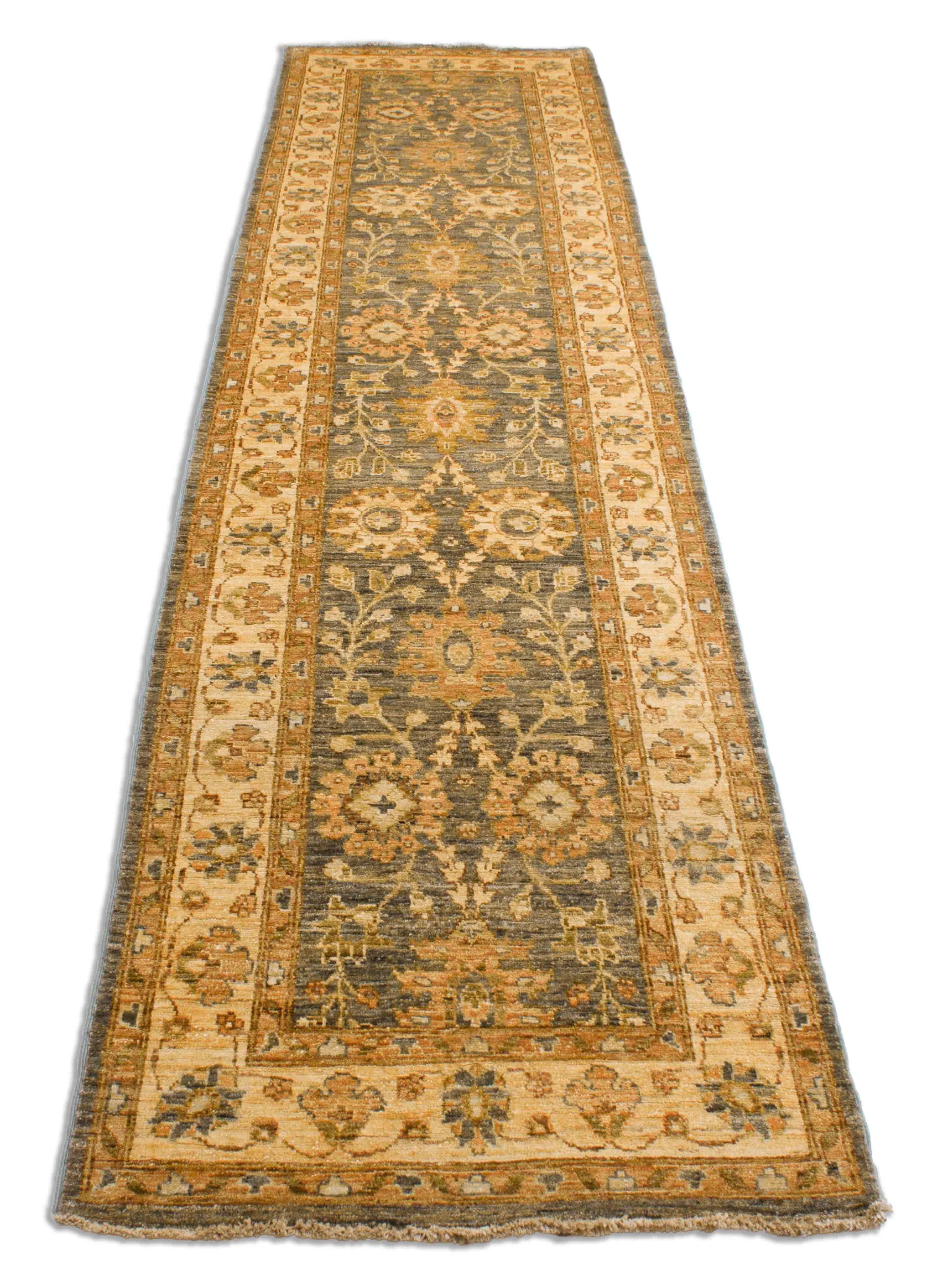 Eine Fotoaufnahme eines Farahan Teppichs.