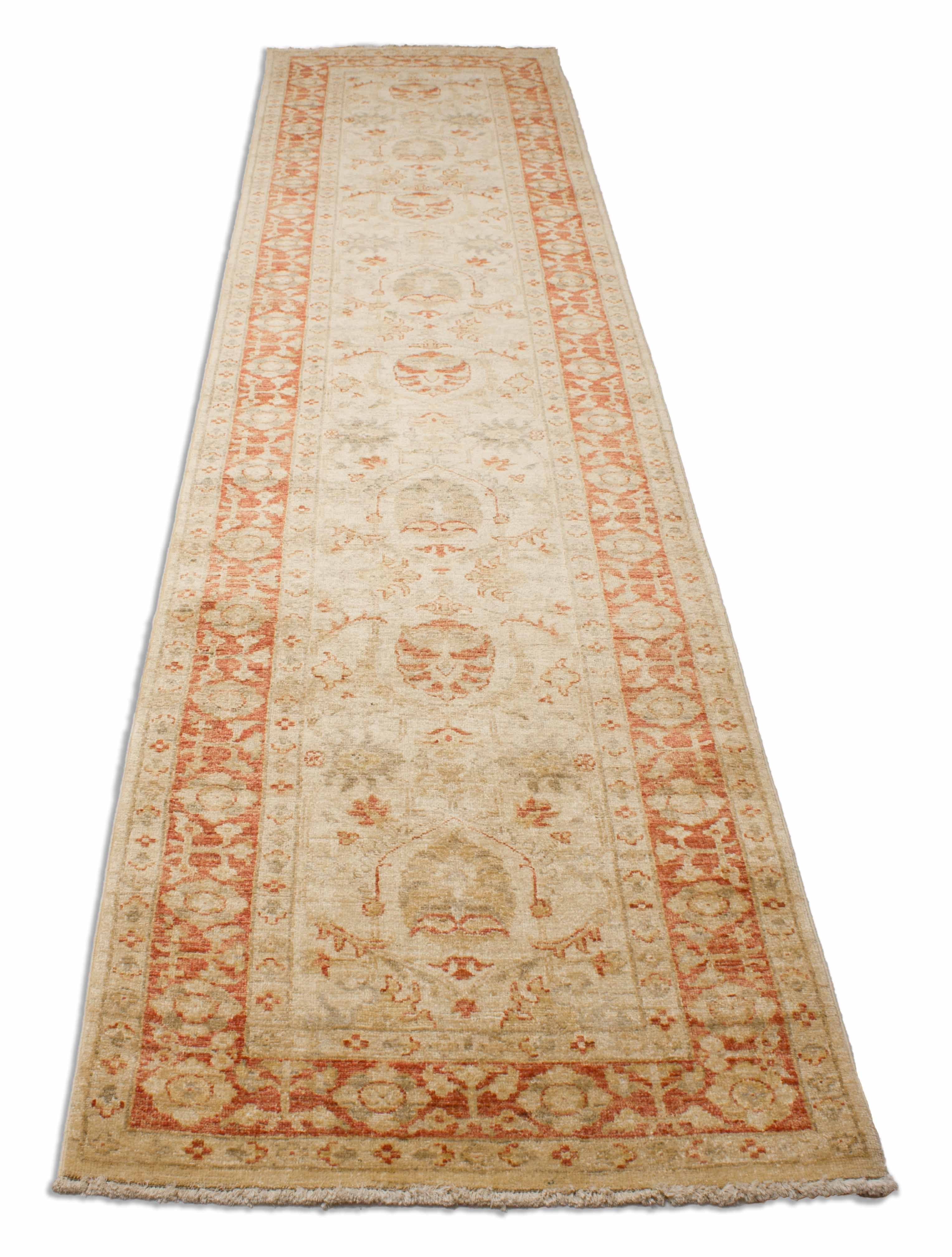 Eine Fotoaufnahme eines Mahal Teppichs.