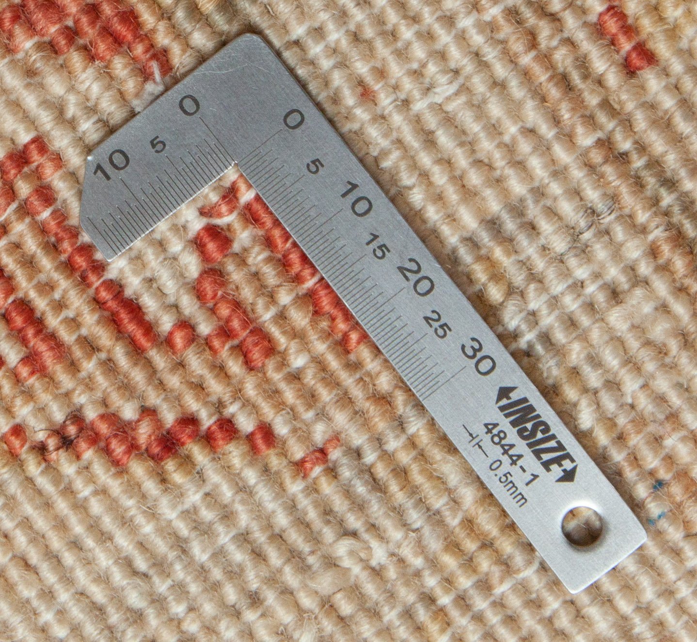 Eine Fotoaufnahme eines Mahal Teppichs.