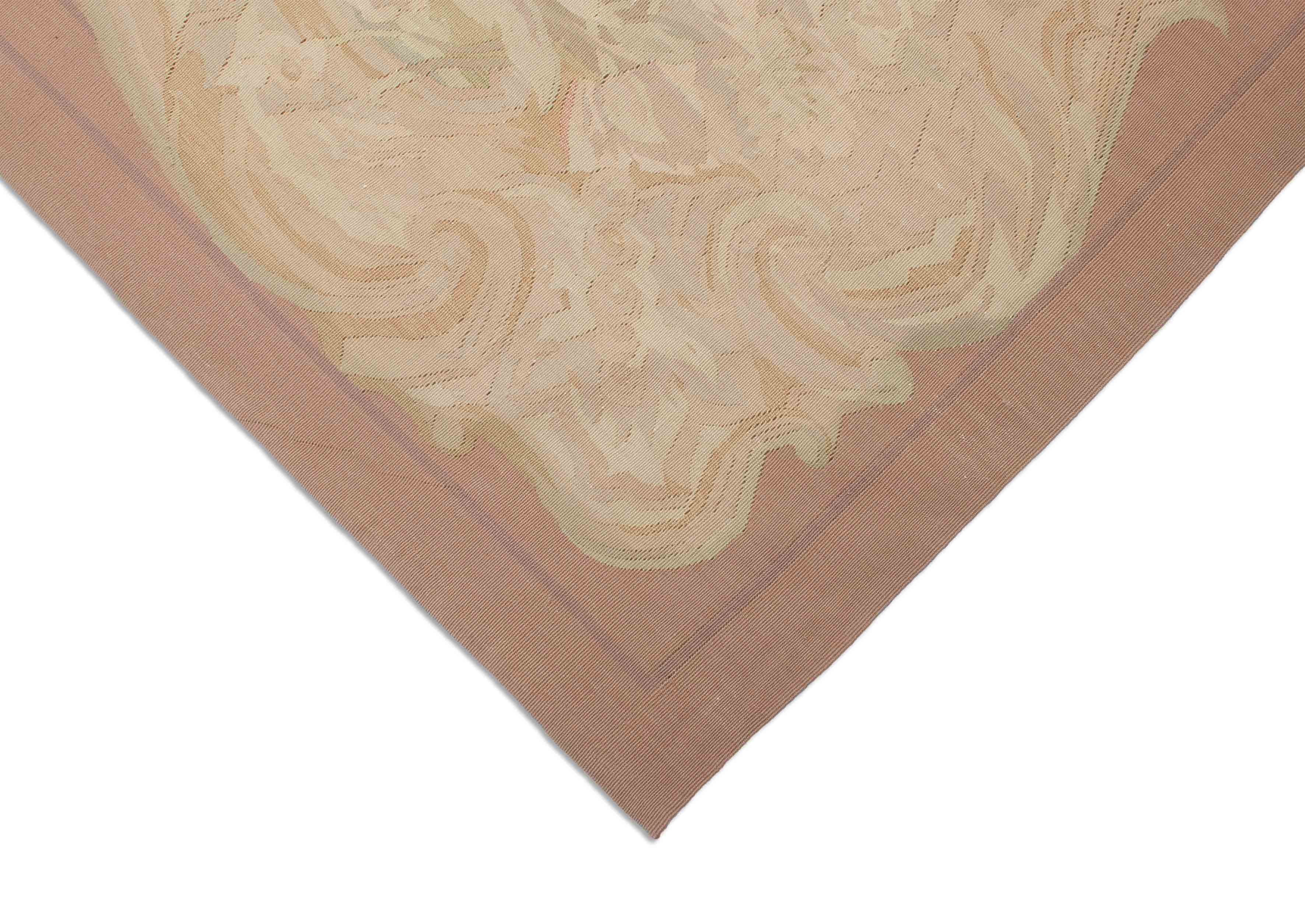 Eine Fotoaufnahme eines Aubusson Teppichs.