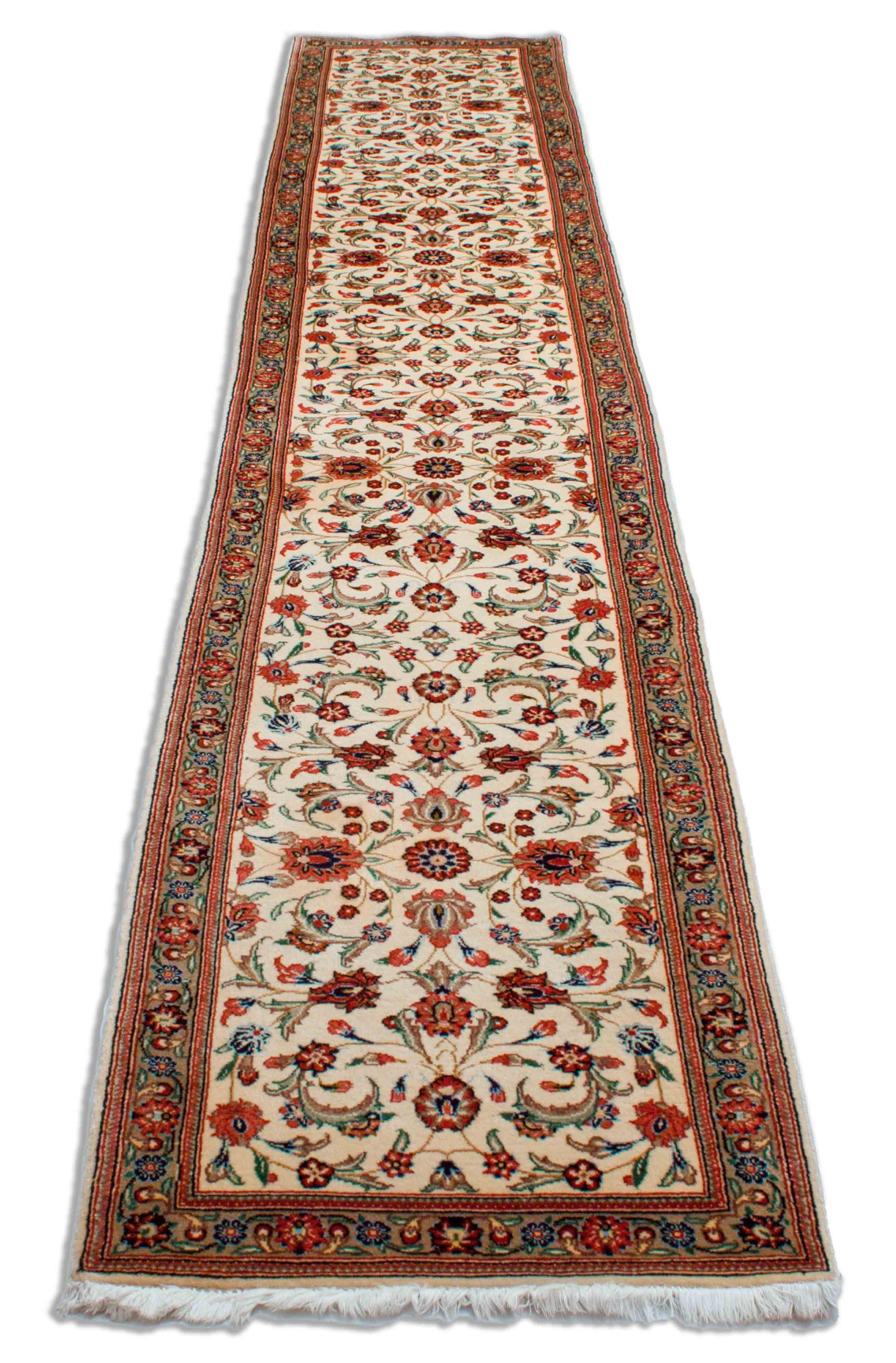 Eine Fotoaufnahme eines Sarough Teppichs.