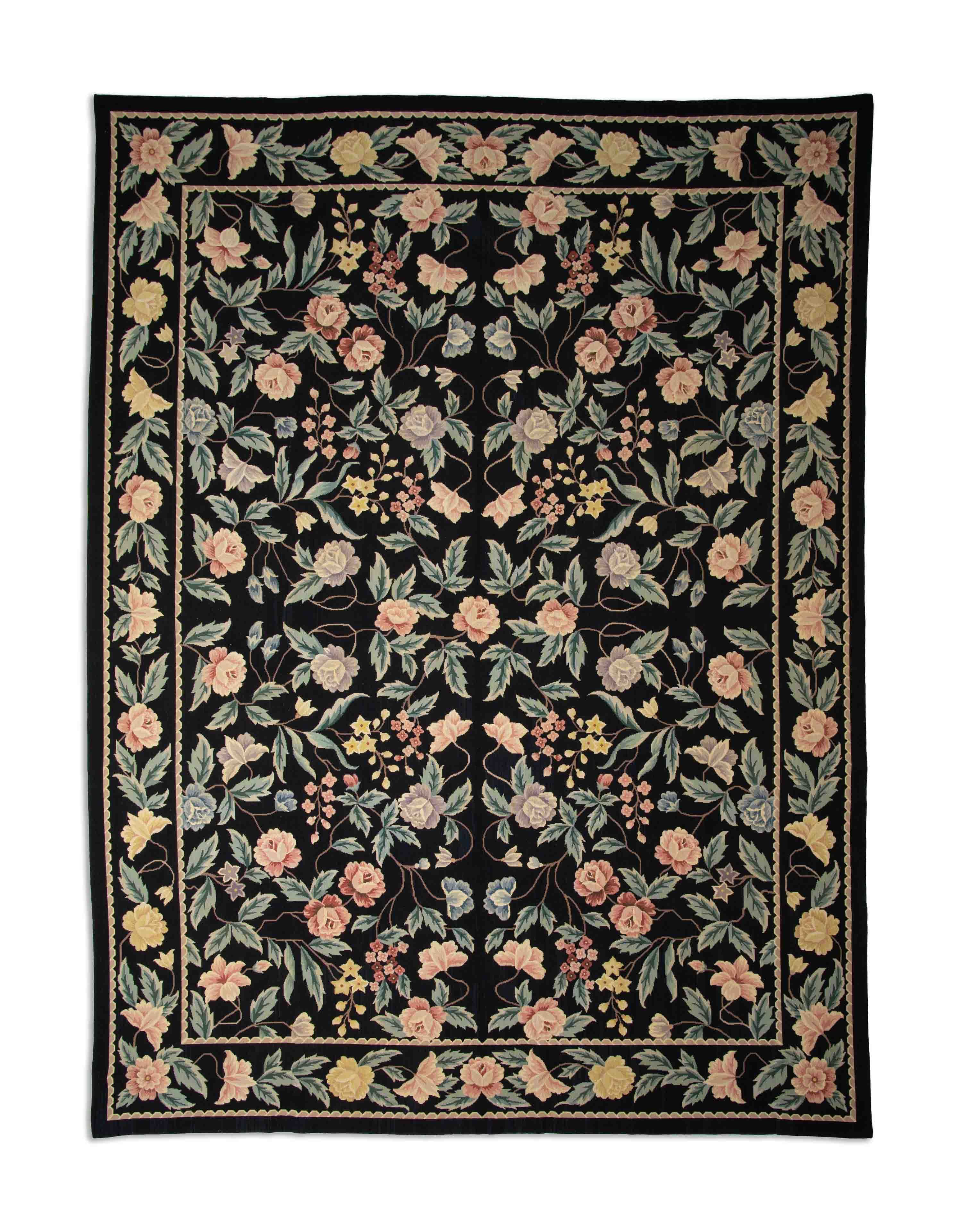 Eine Fotoaufnahme eines Needlepoint Teppichs.