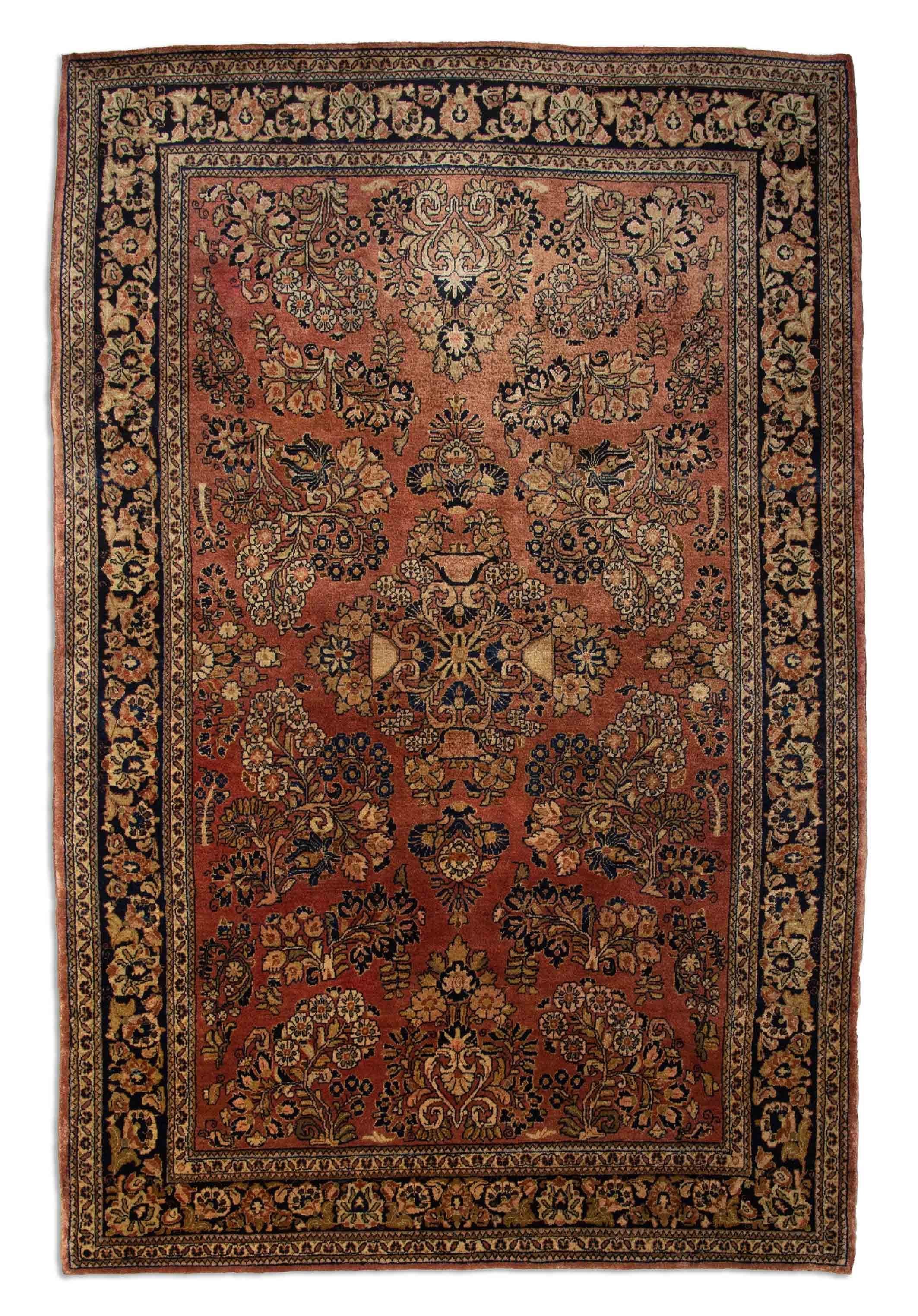 Eine Fotoaufnahme eines Re-Import Sarough Teppichs.