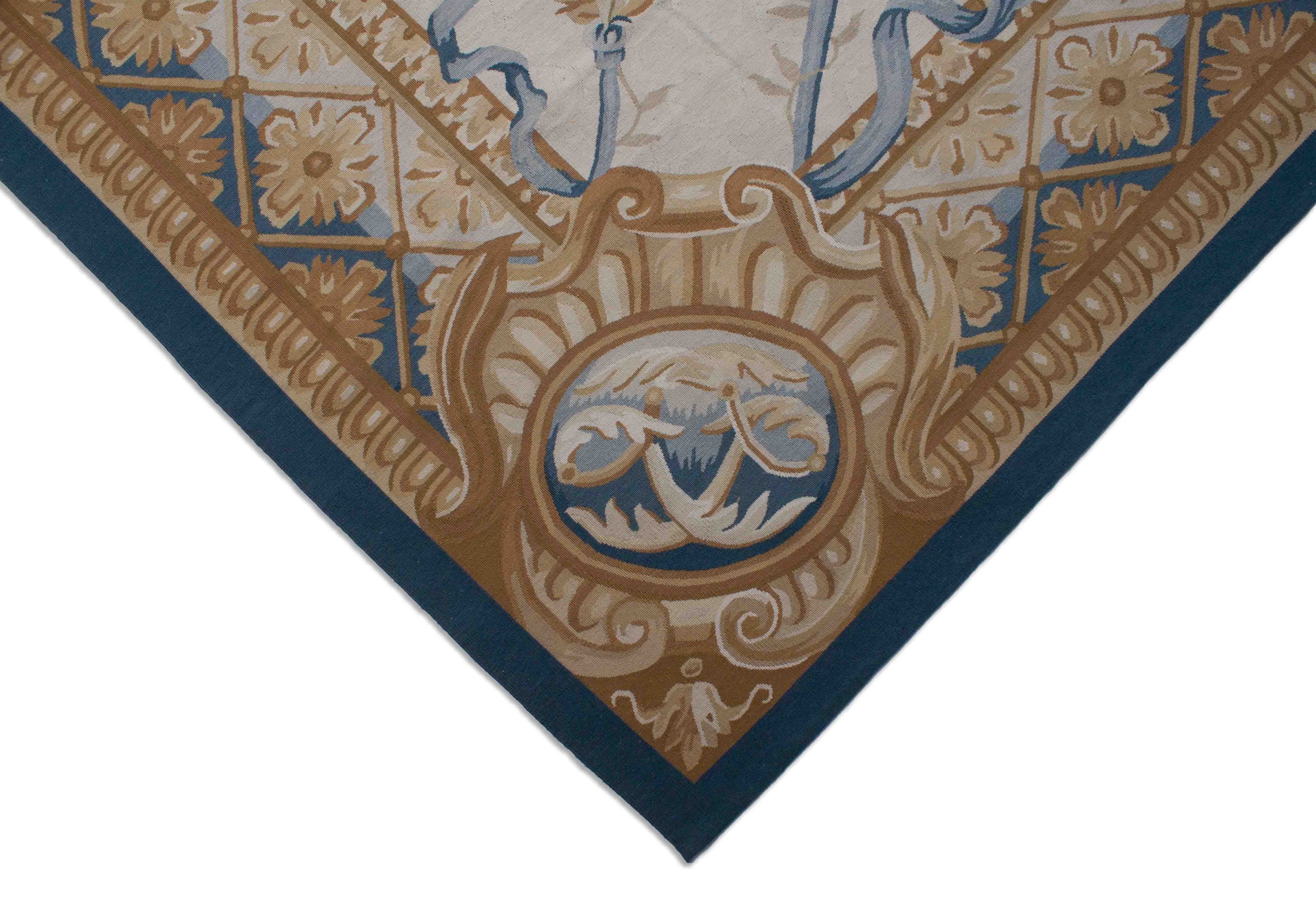 Eine Fotoaufnahme eines Aubusson Teppichs.