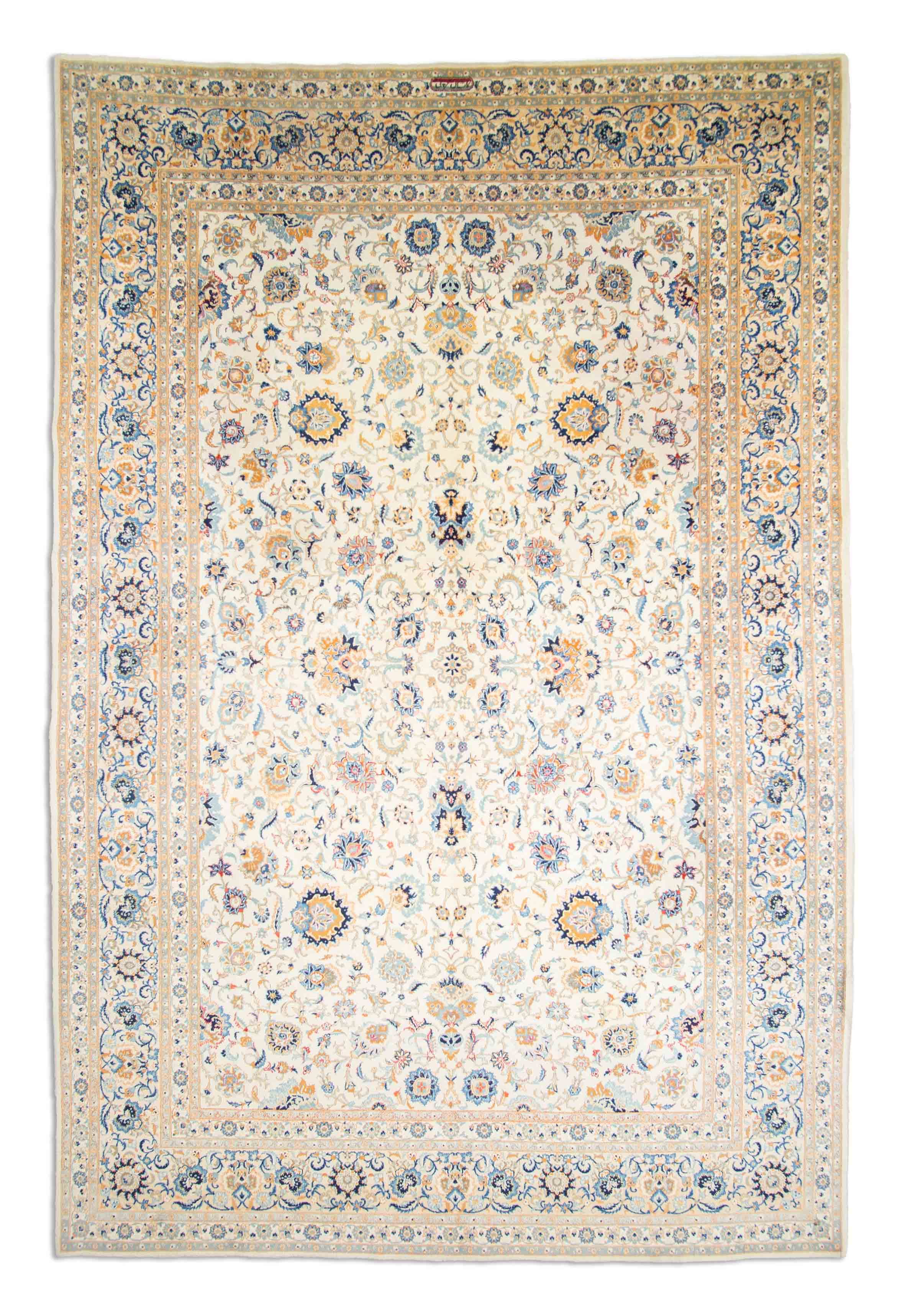 Eine Fotoaufnahme eines Keshan Teppichs.