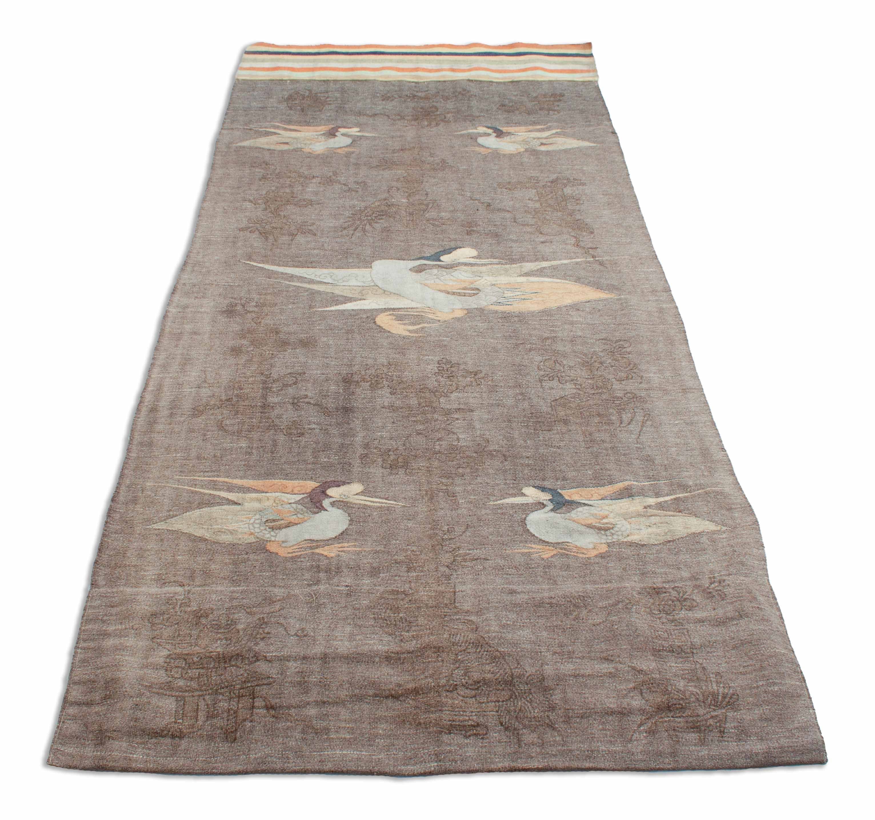 Eine Fotoaufnahme eines Japanischer Kelim Teppichs.