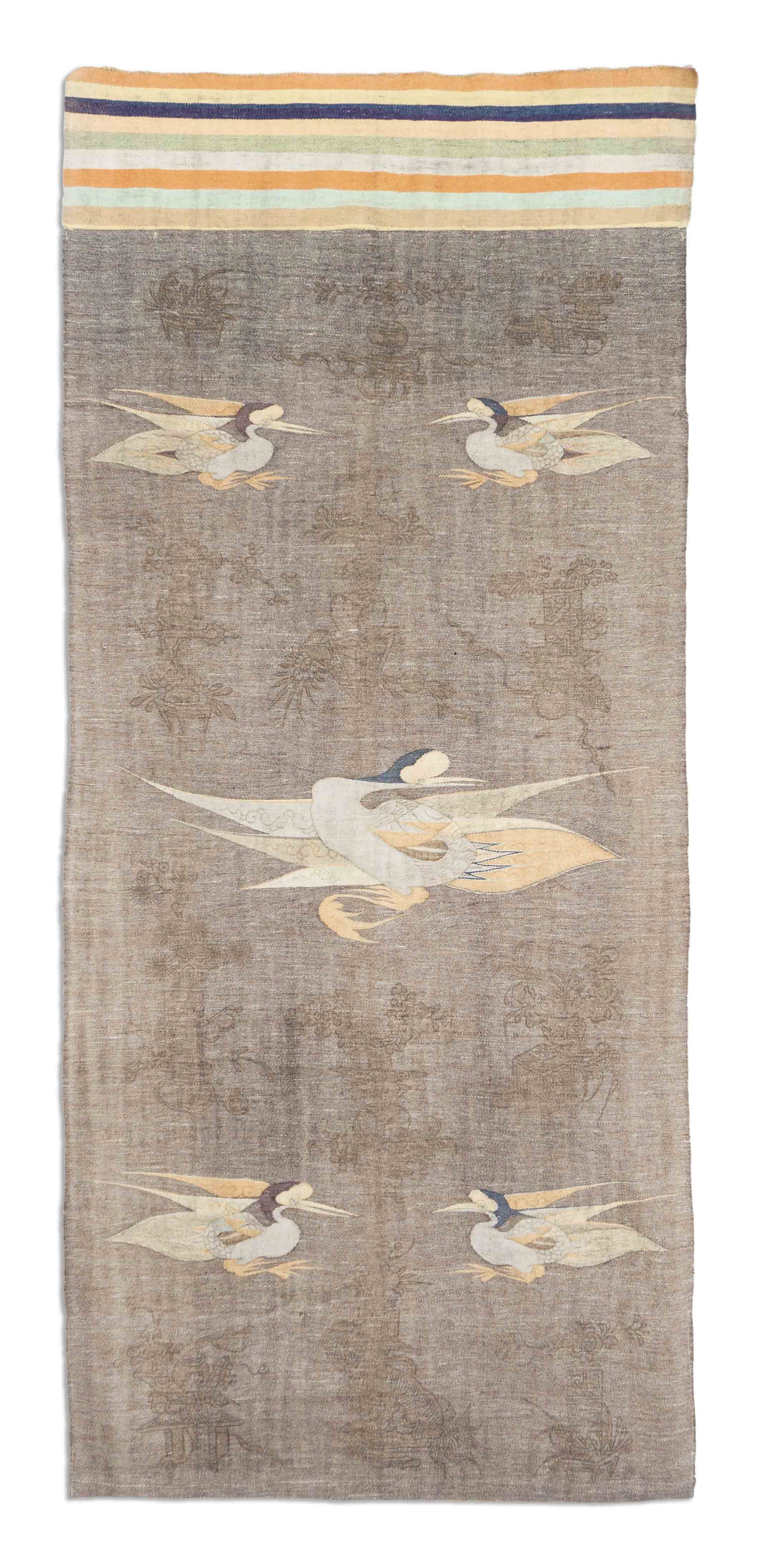 Eine Fotoaufnahme eines Japanischer Kelim Teppichs.