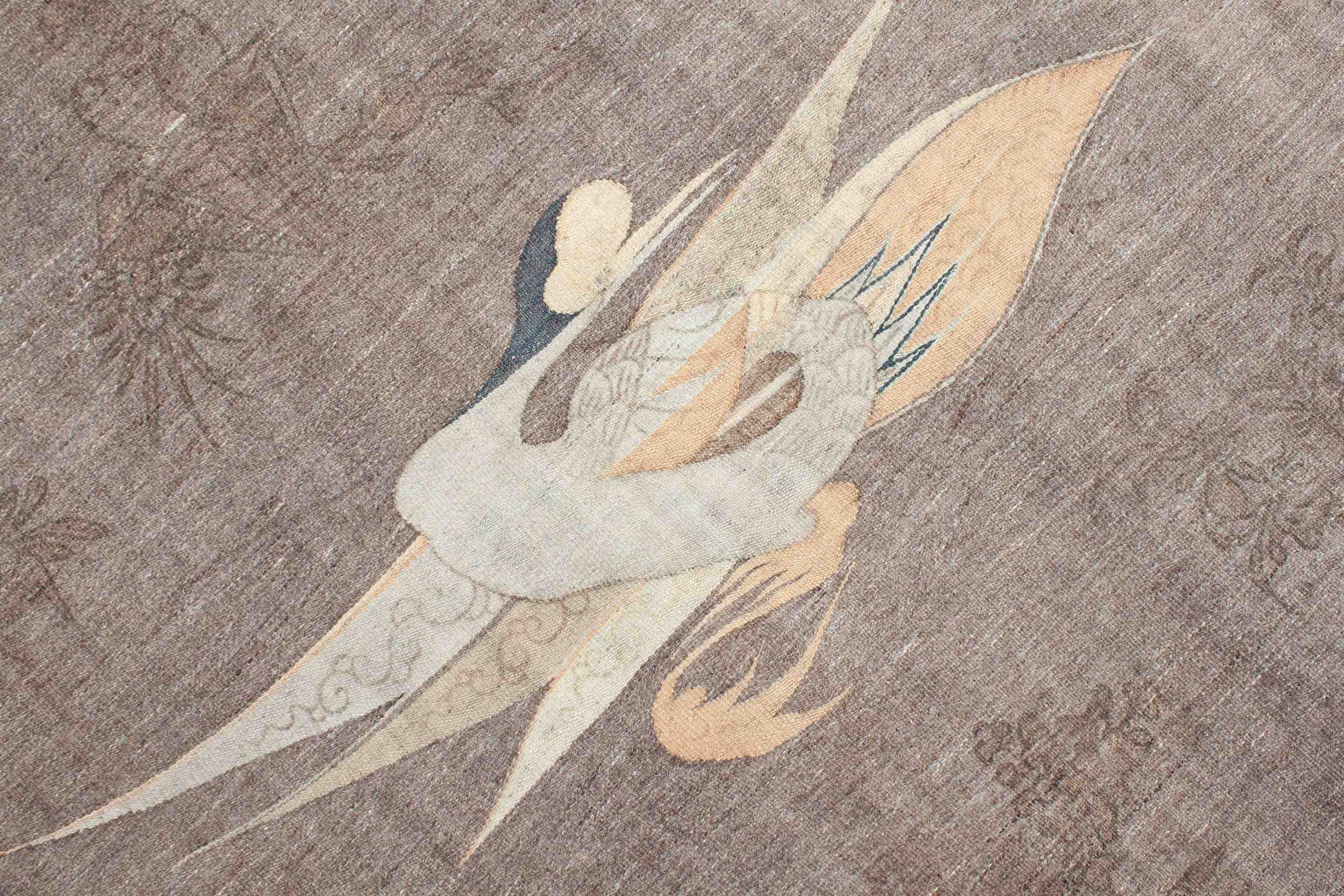 Eine Fotoaufnahme eines Japanischer Kelim Teppichs.