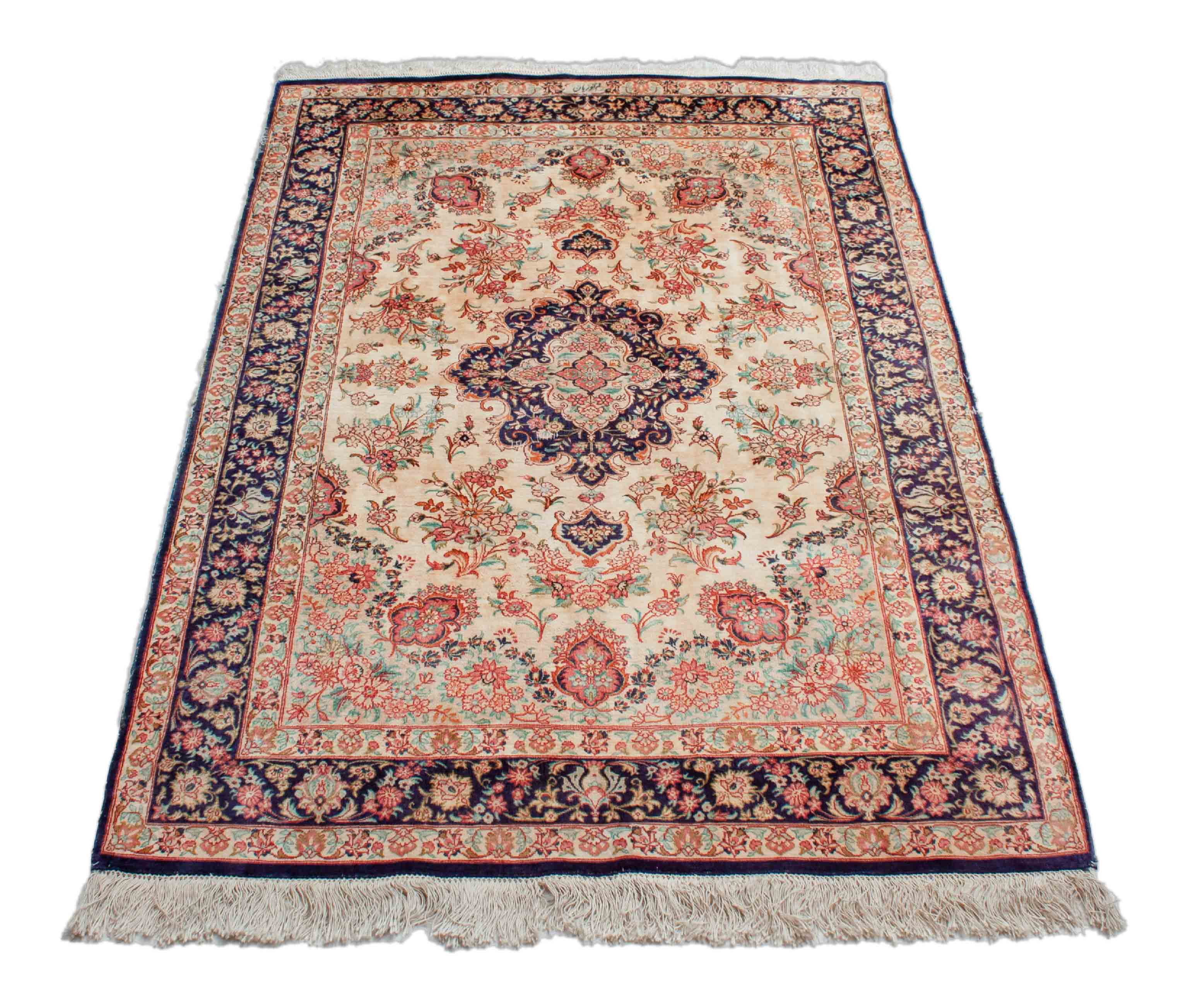 Ghom aus reiner Seide | 150 cm x 100 cm | Nr. 16371