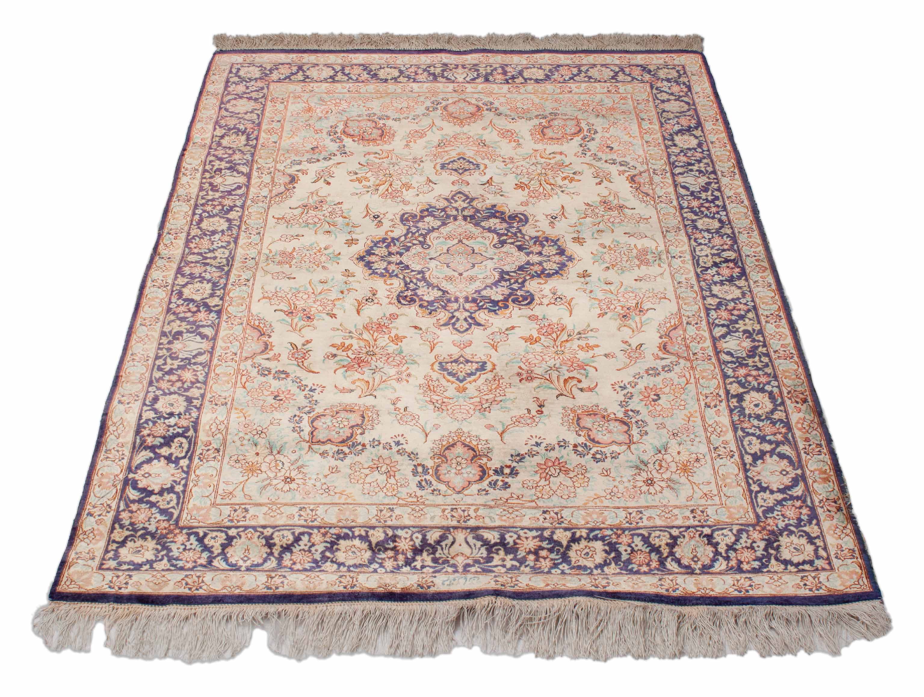 Ghom aus reiner Seide | 150 cm x 100 cm | Nr. 16371