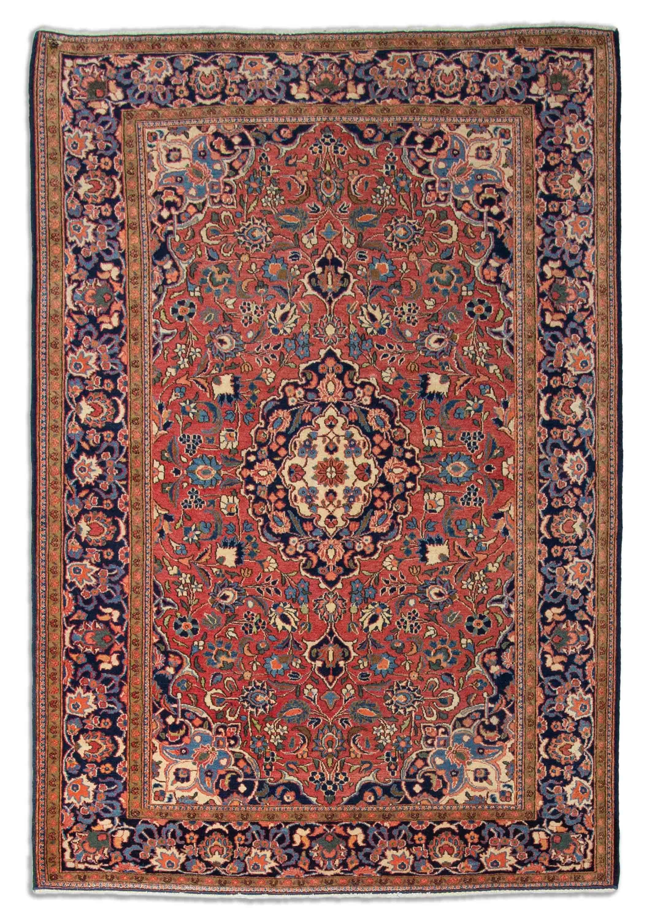 Eine Fotoaufnahme eines Keshan Teppichs.