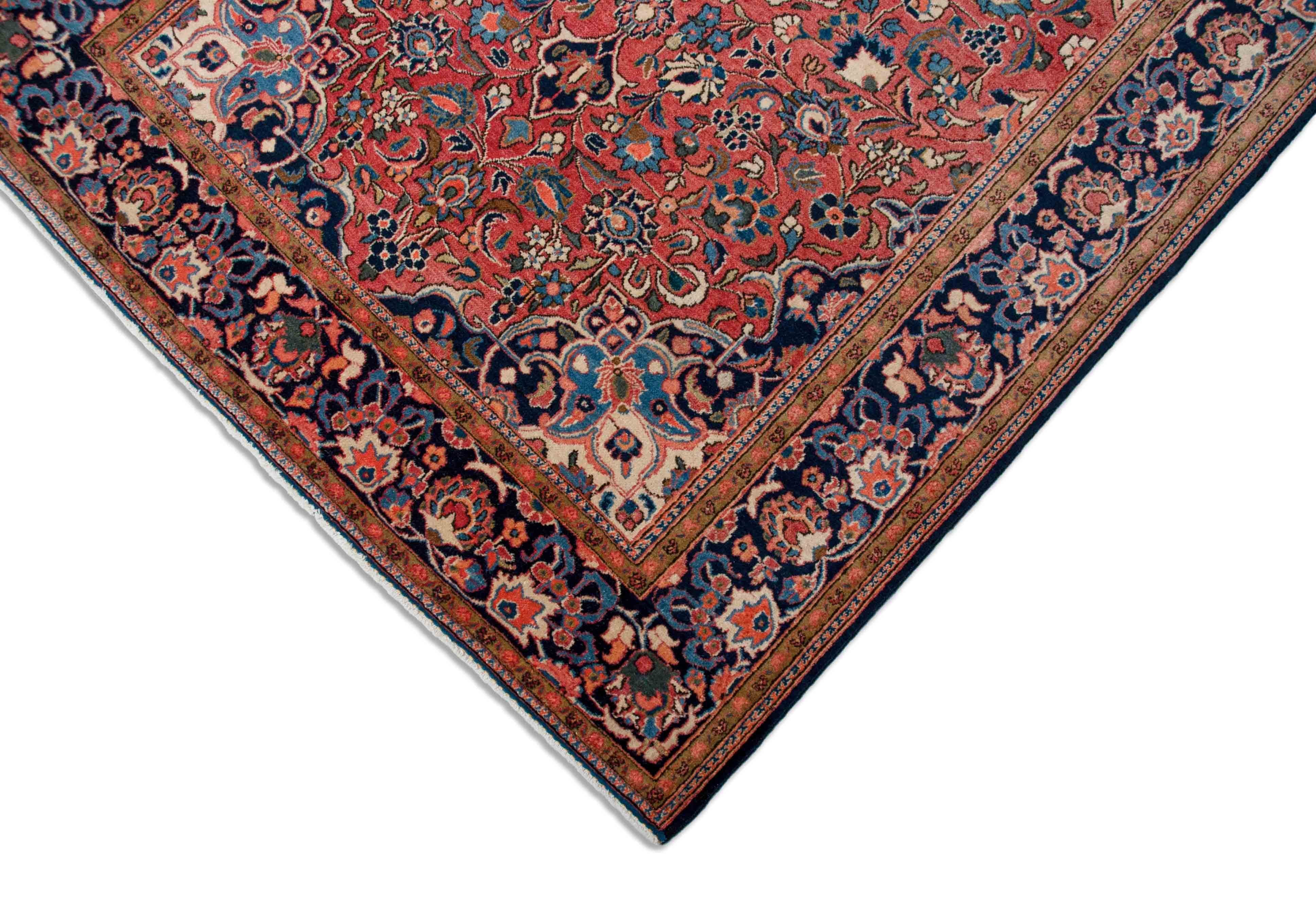 Eine Fotoaufnahme eines Keshan Teppichs.