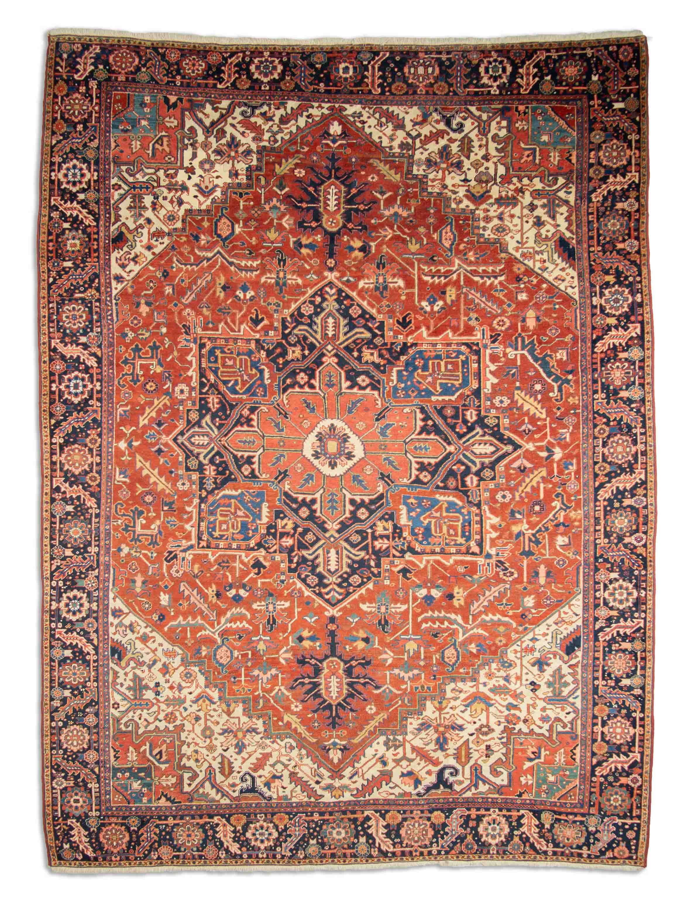 Eine Fotoaufnahme eines Heriz Teppichs.