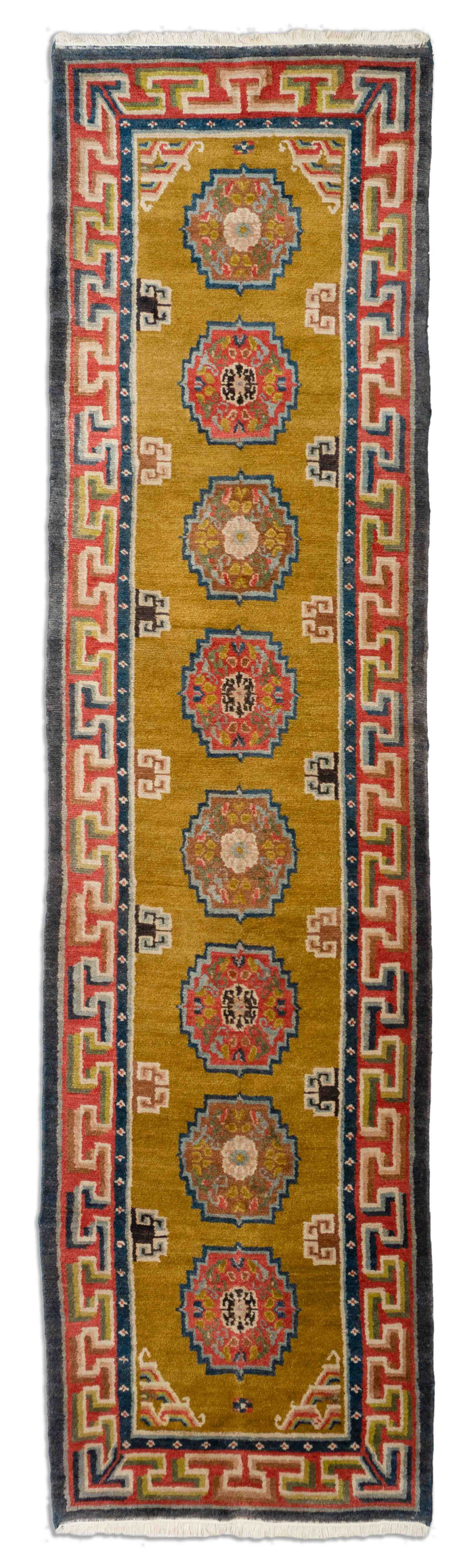Eine Fotoaufnahme eines Nepal Teppich Teppichs.